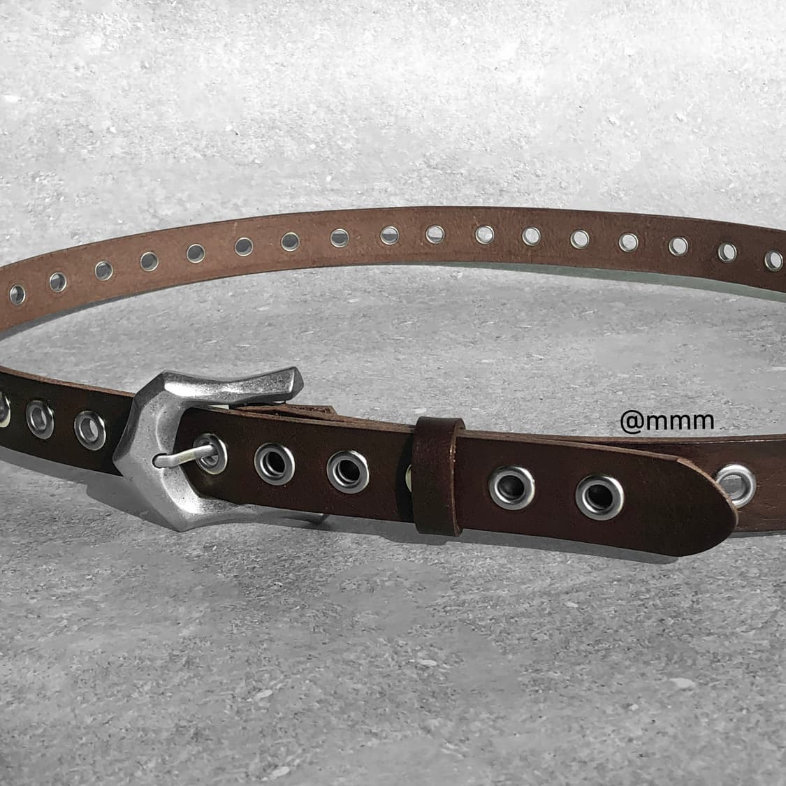 [Unisex] 아일렛 웨스턴 가죽 벨트 브라운 상품이미지1