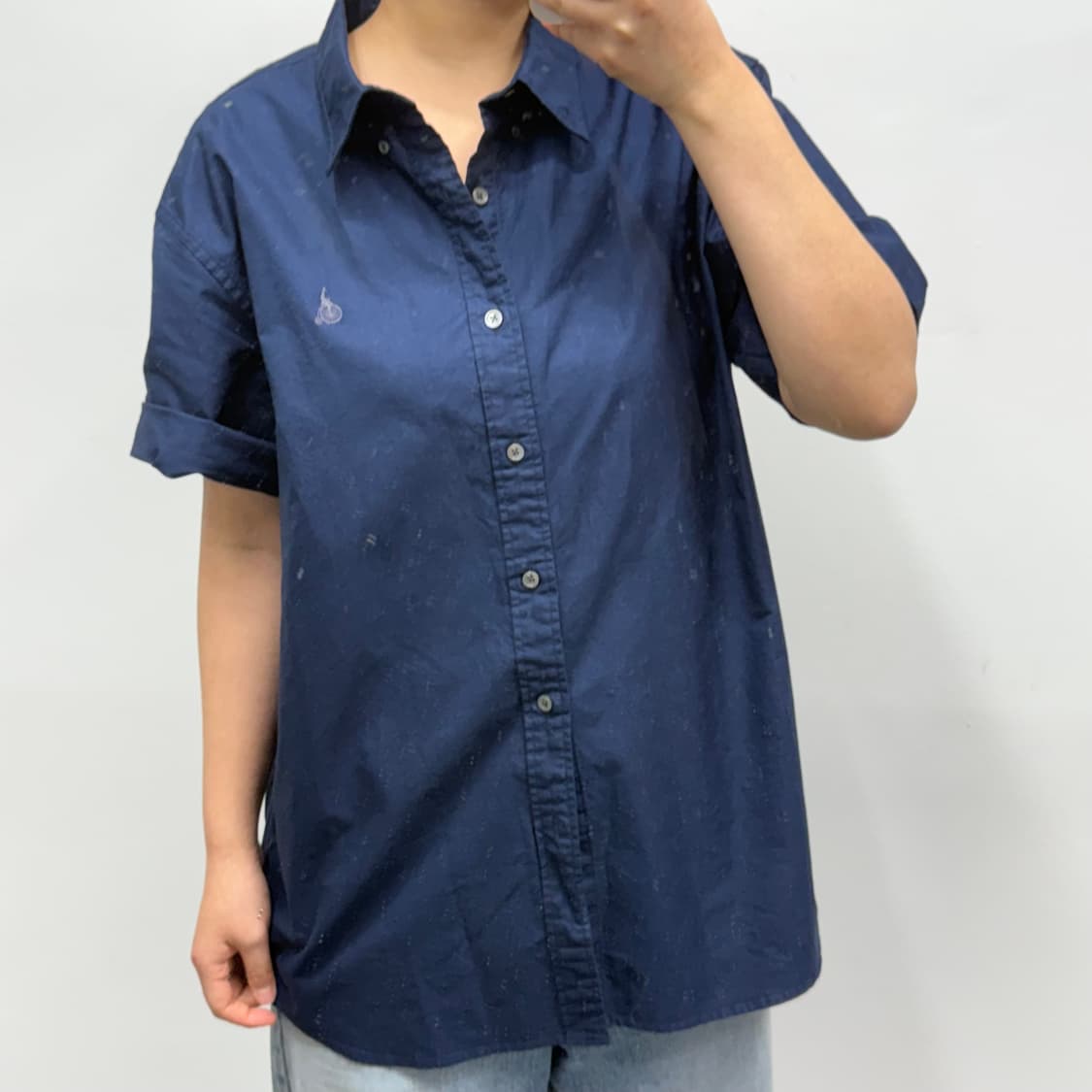 [XXL] 빈폴 네이비 반팔 셔츠 상품이미지2