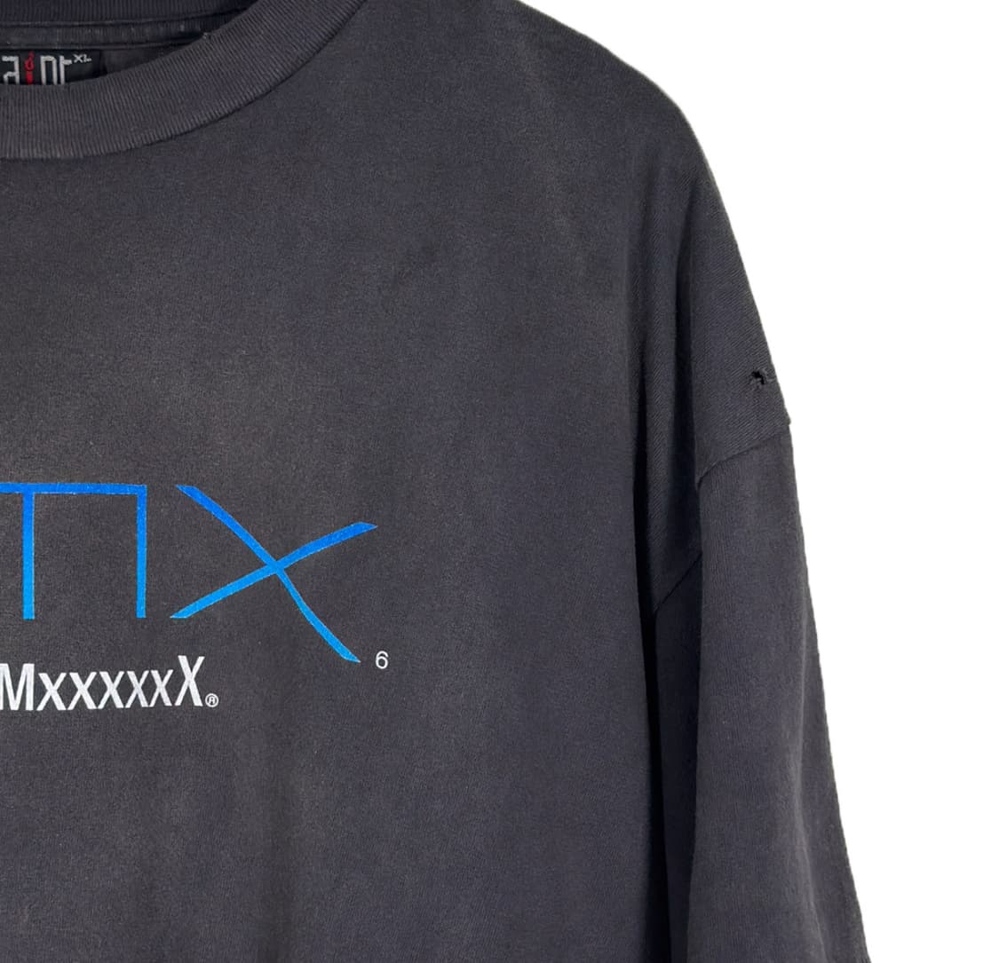 [XL] 세인트 미카엘 x 플레이스테이션 SMX 워싱 로고 티셔츠 그레이 상품이미지5