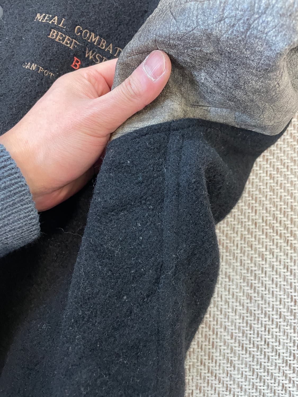 90s us mac 맥호프 레더 바시티 자켓 J03913 상품이미지4