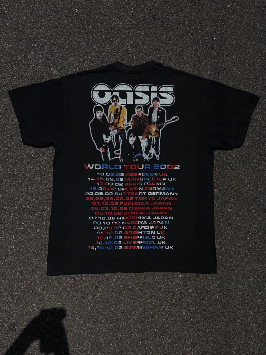 OASIS 오아시스 2002 월드투어 티셔츠 상품이미지1