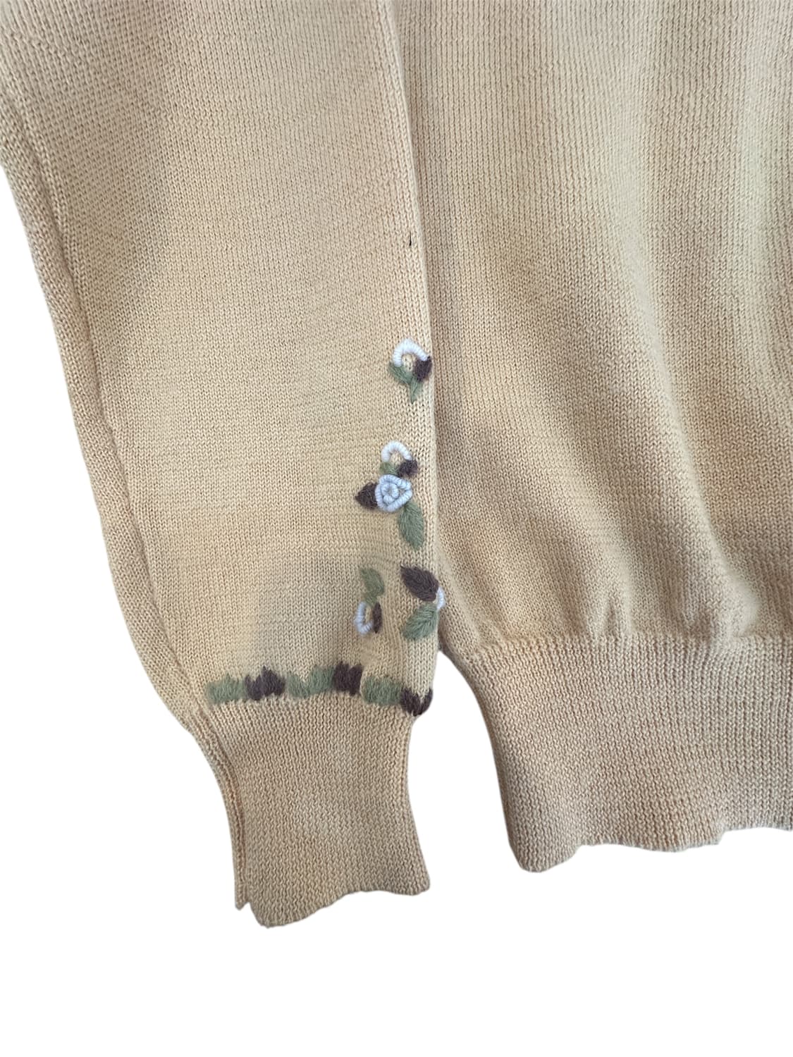 머스타드 꽃자수 니트 상품이미지4