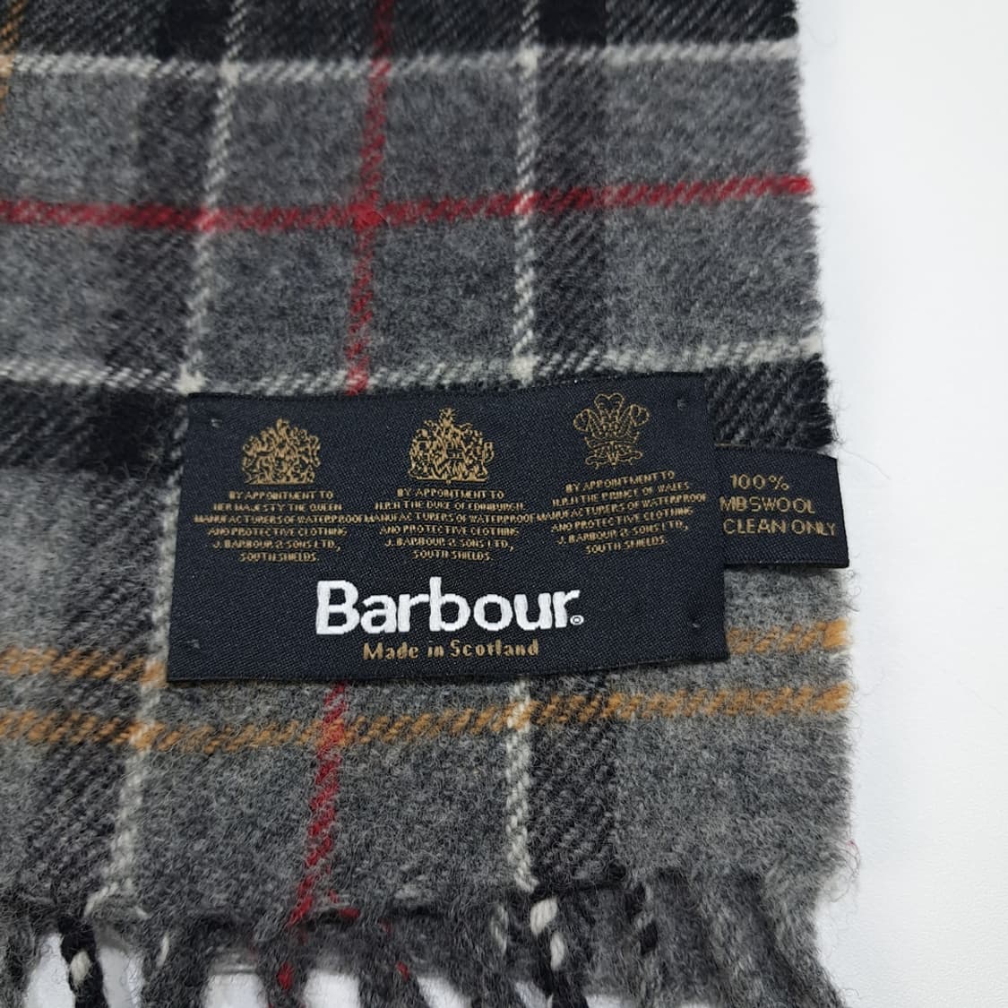 MX391 바버 스코틀랜드판 램스울 타탄 체크 머플러 상품이미지4