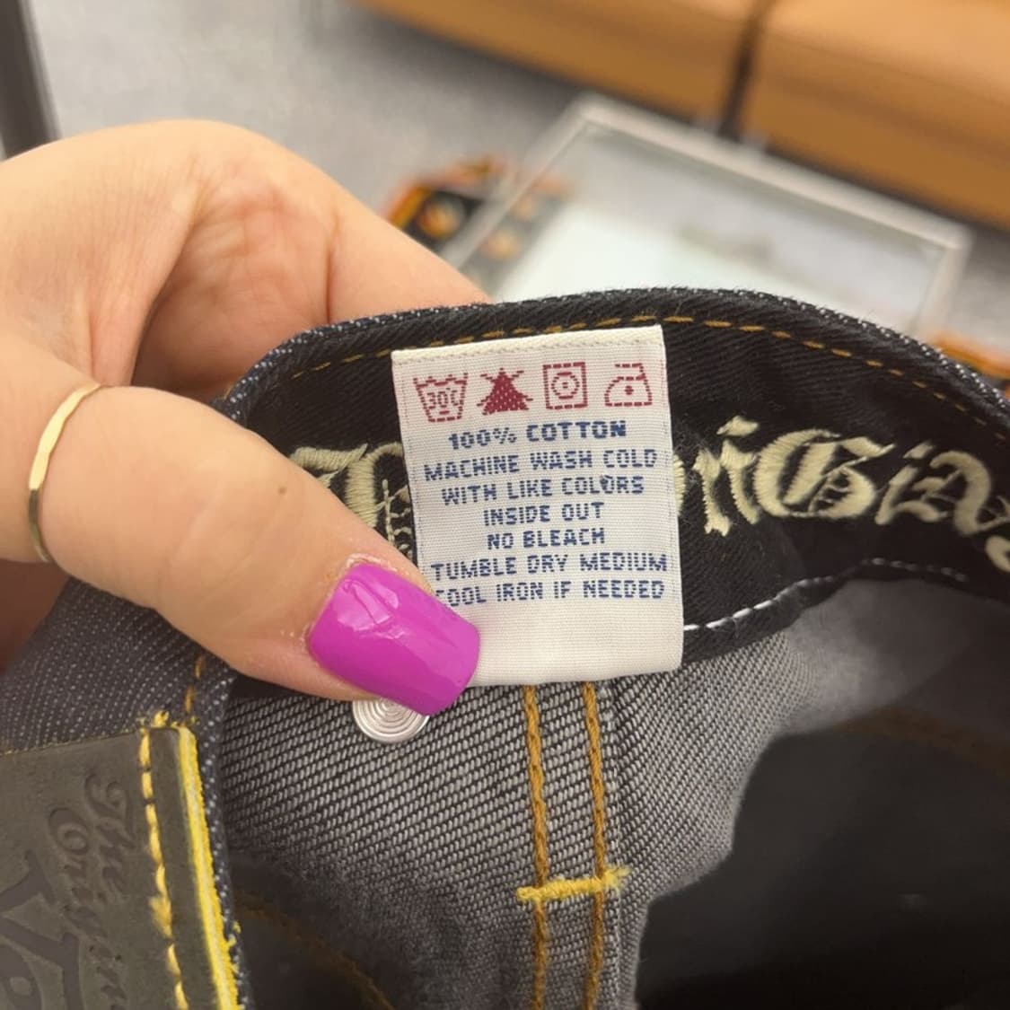 본 더치 올드스쿨 스트릿 키치 Y2K 데님 팬츠 30인치 C06836 상품이미지7