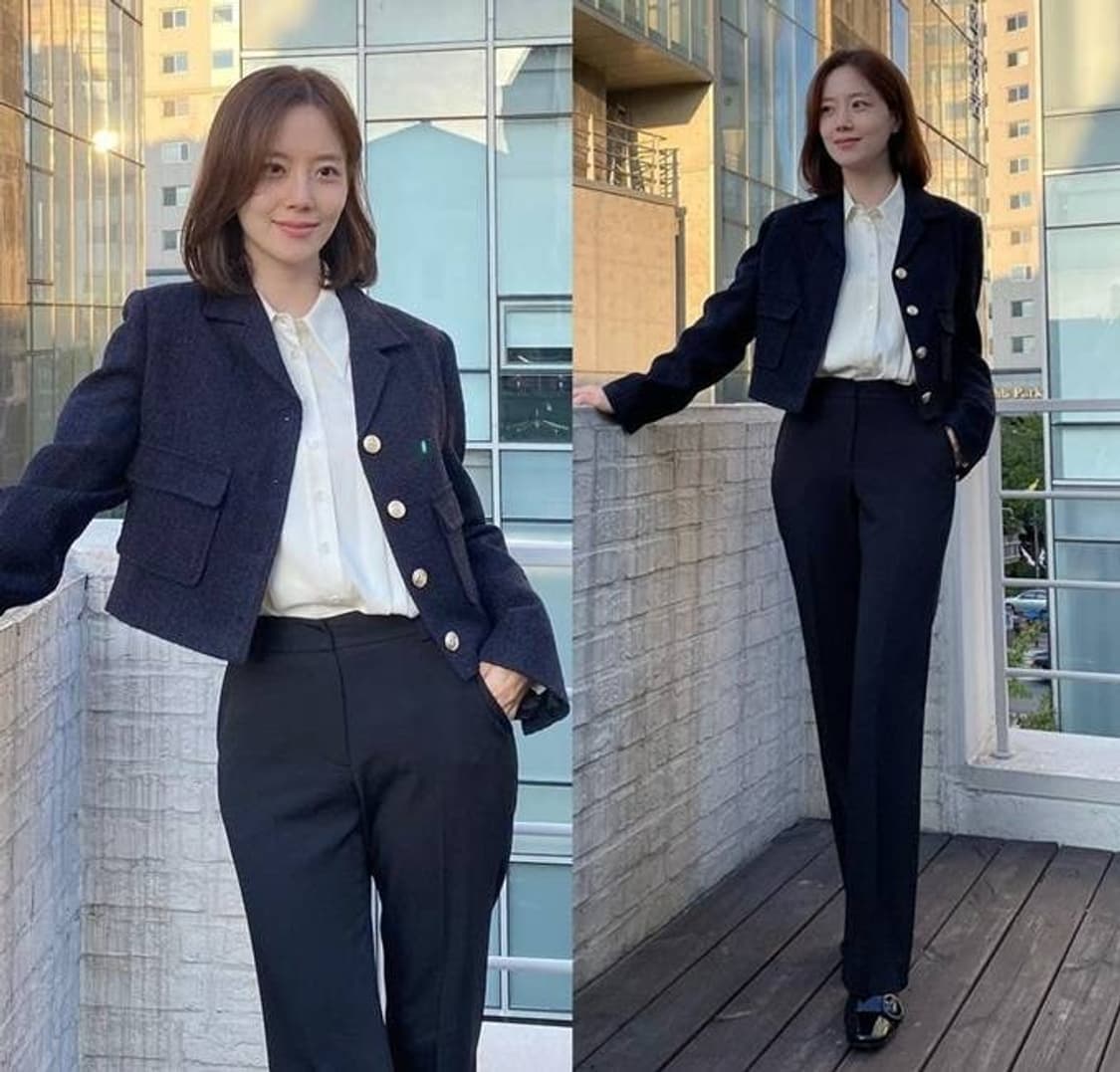 루에브르 여성 빈티지 레더 블루종 2 블랙 상품이미지1