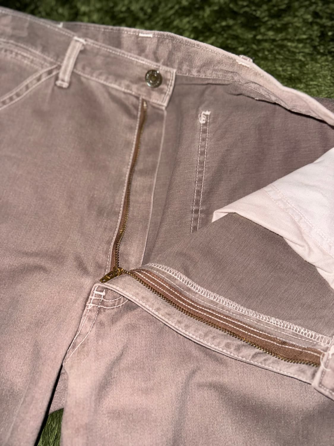 BEEBELL JAPAN 비벨 재패니즈 가먼트 다잉 카펜터 팬츠 브라운 상품이미지3