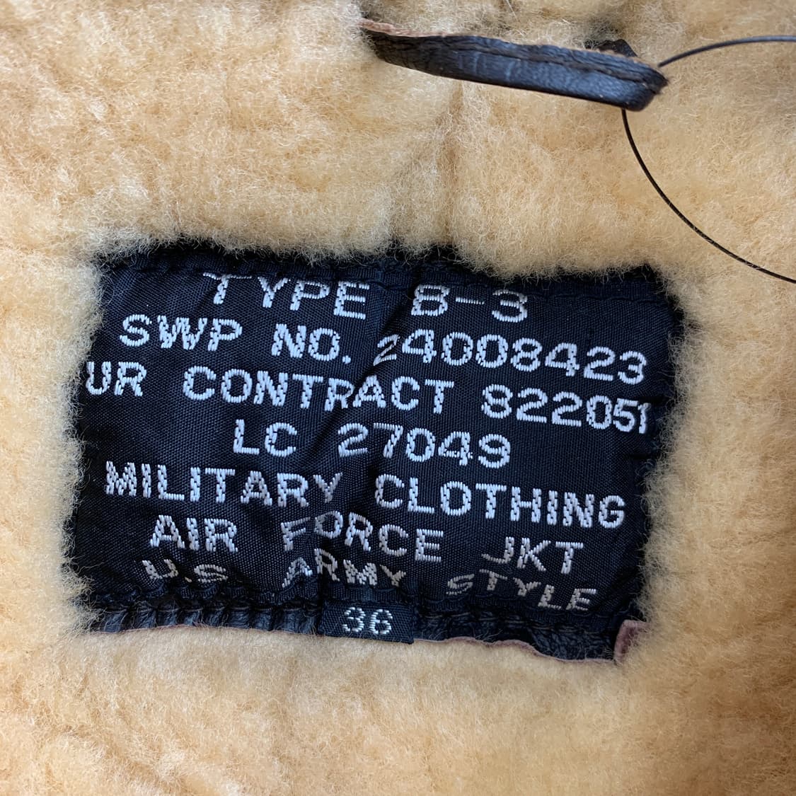 U.S. ARMY 에어포스 B-3 TYPE 무스탕 1702 상품이미지6