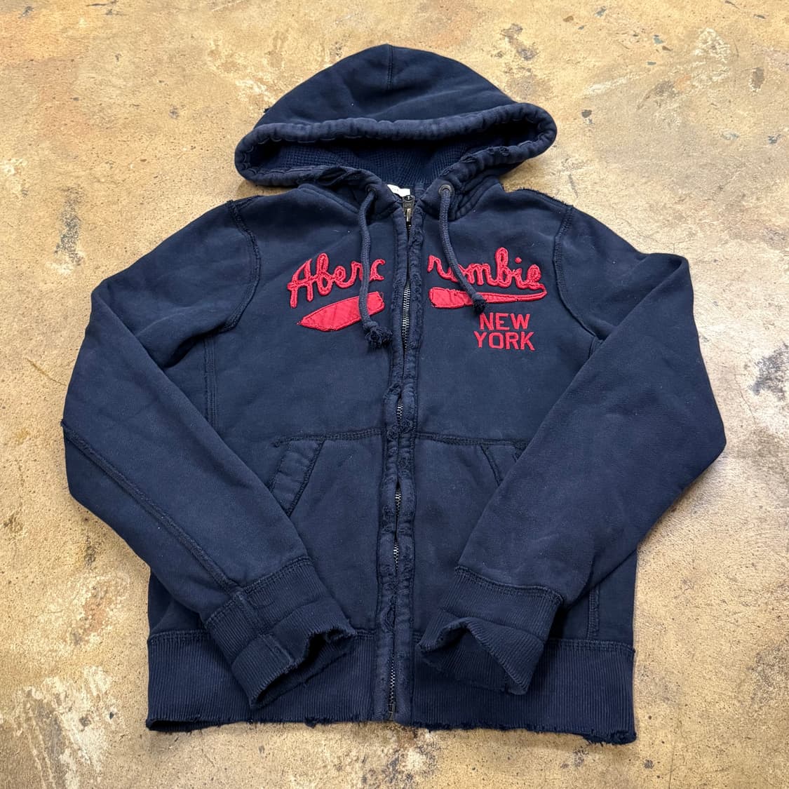아베크롬비 네이비 레드 후드집업 상품이미지2
