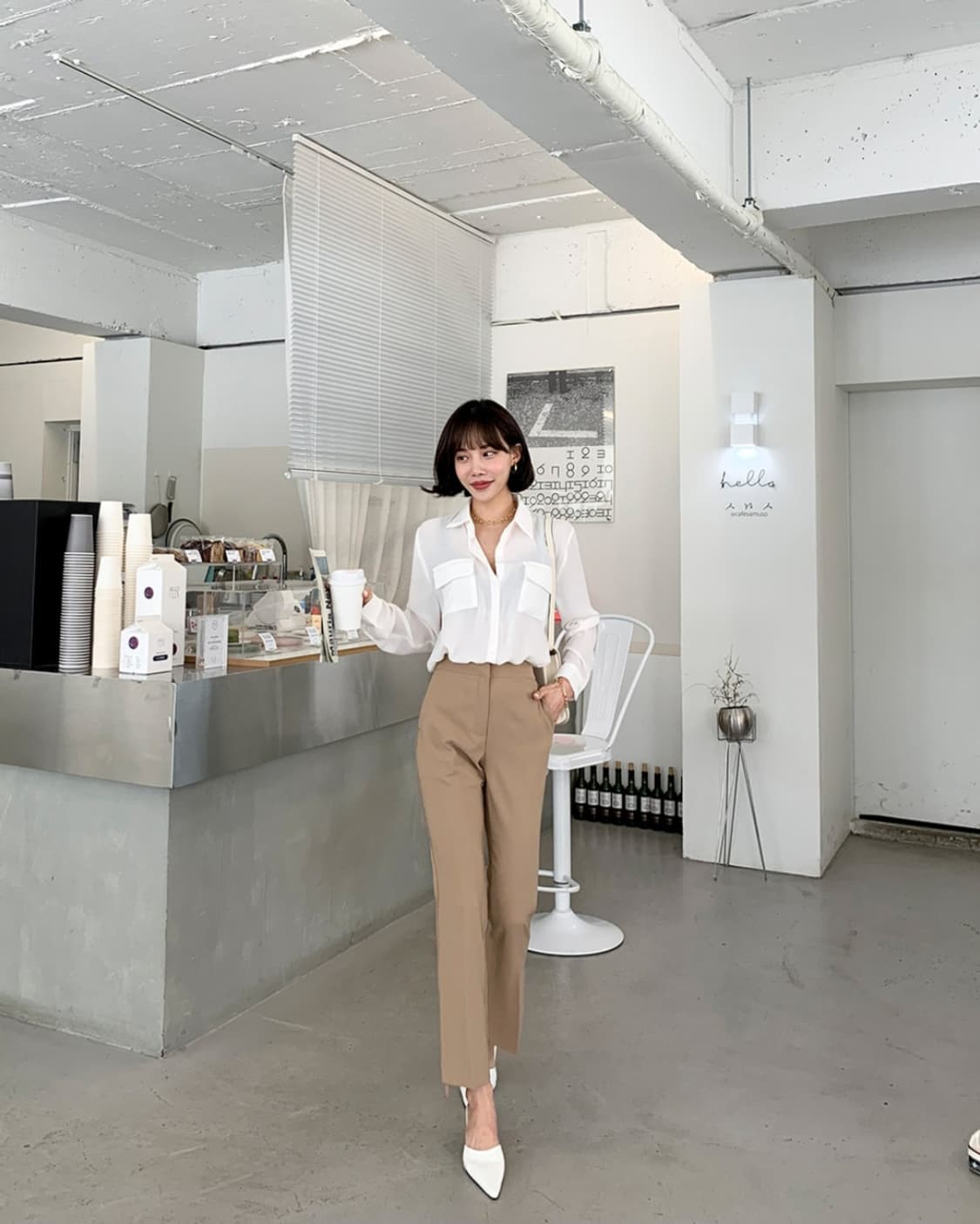 베이지 부츠컷 슬랙스 상품이미지3
