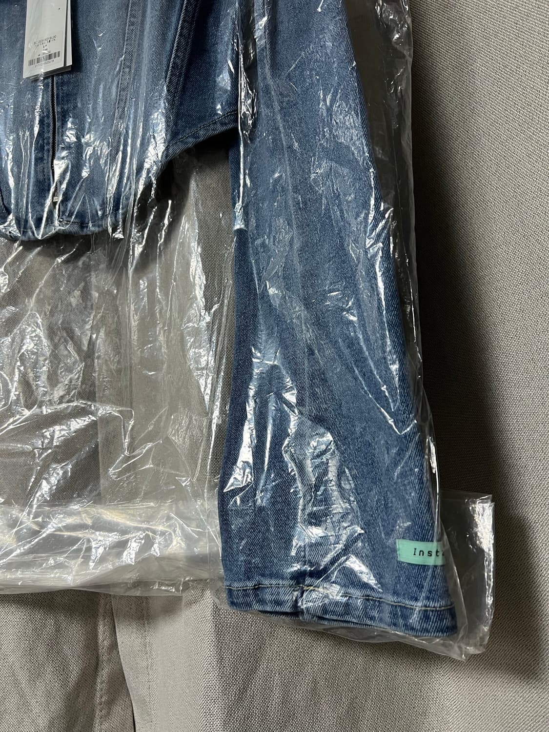 새상품/구할수없는/약20%저렴)인스턴트펑크 데님라운드크롭자켓-블루FREE 상품이미지7