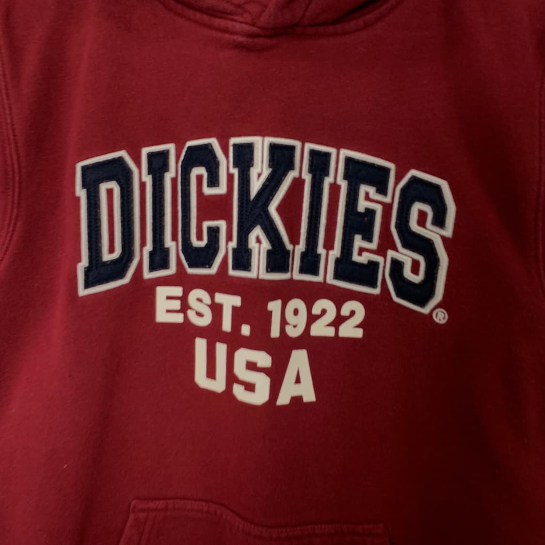 디키즈 y2k 와투케 usa 버건디 후드티 상품이미지4