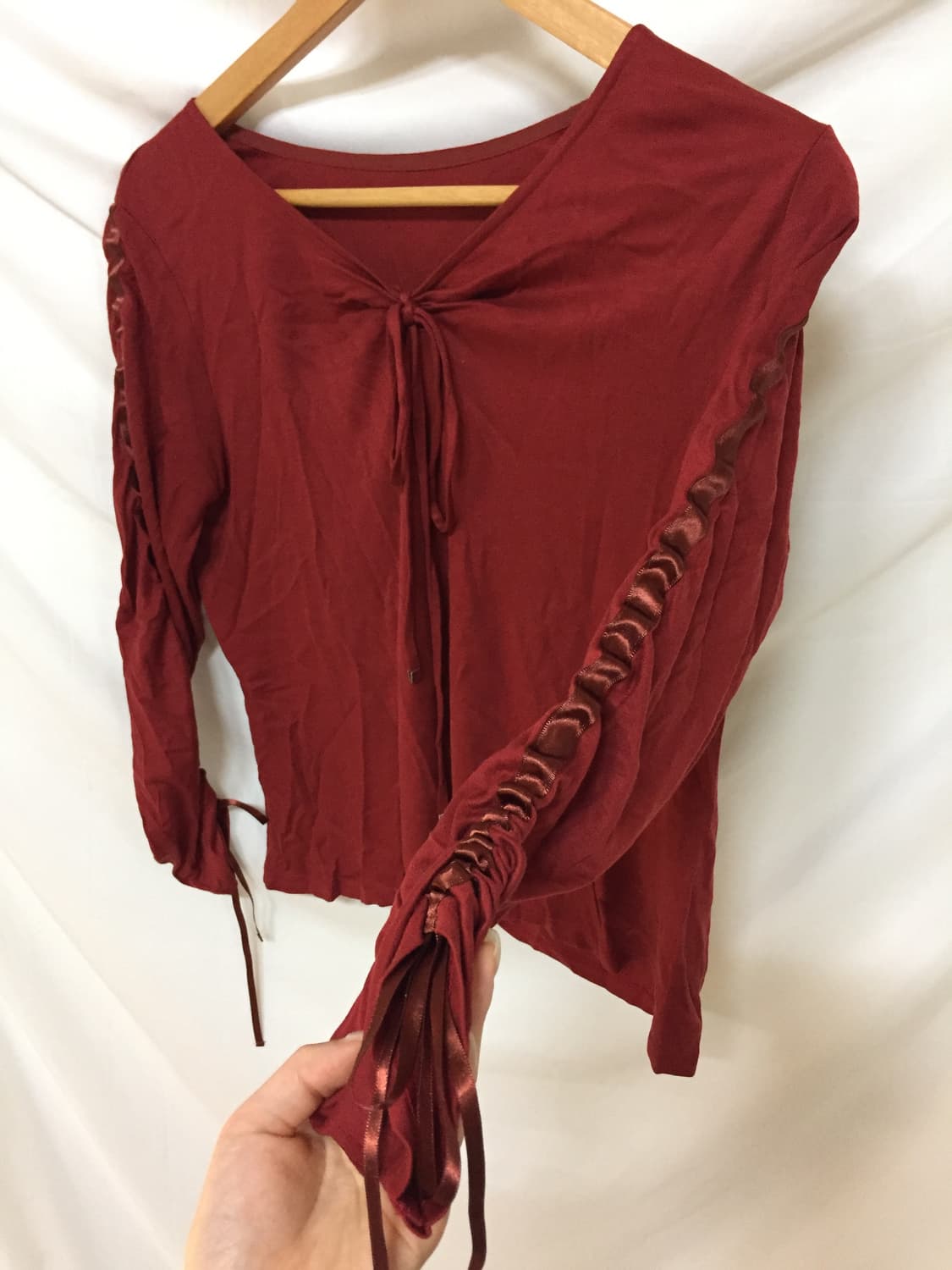 소매 셔링 블라우스 상품이미지1