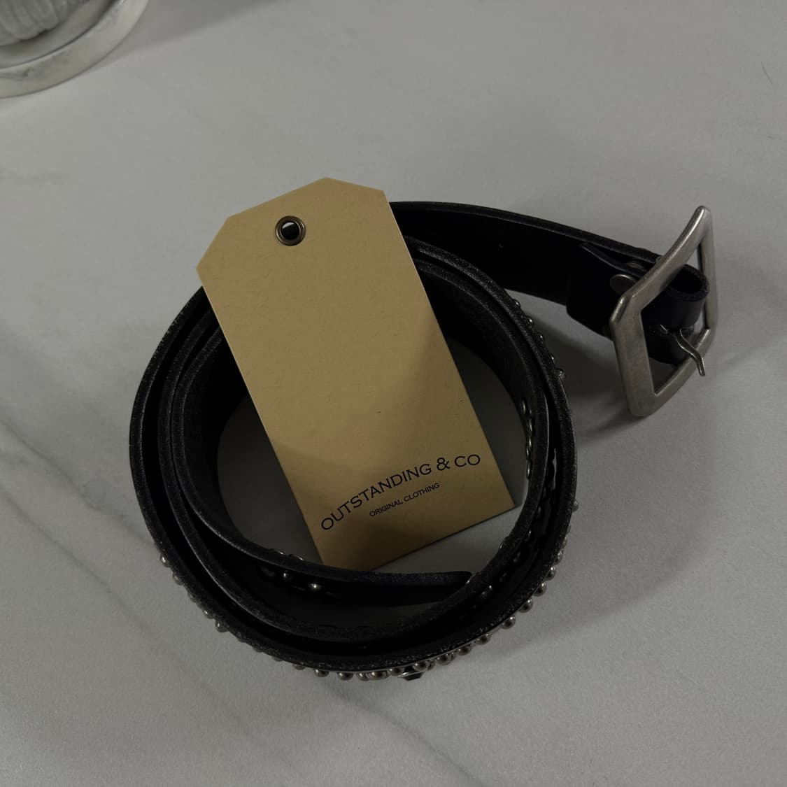 (상남자주의)아웃스탠딩 벨트 스터드 벨트 타입2 블랙 상품이미지4