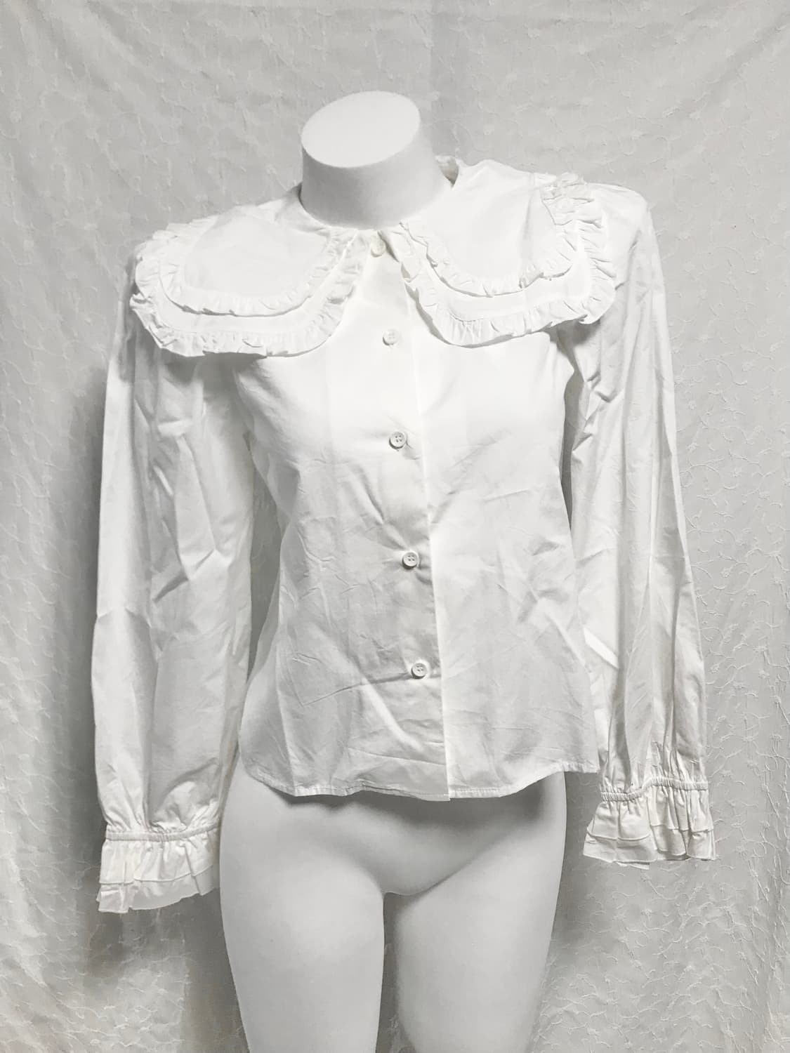 빈티지 로리타 메이드 프릴 카라 셔츠 상품이미지1