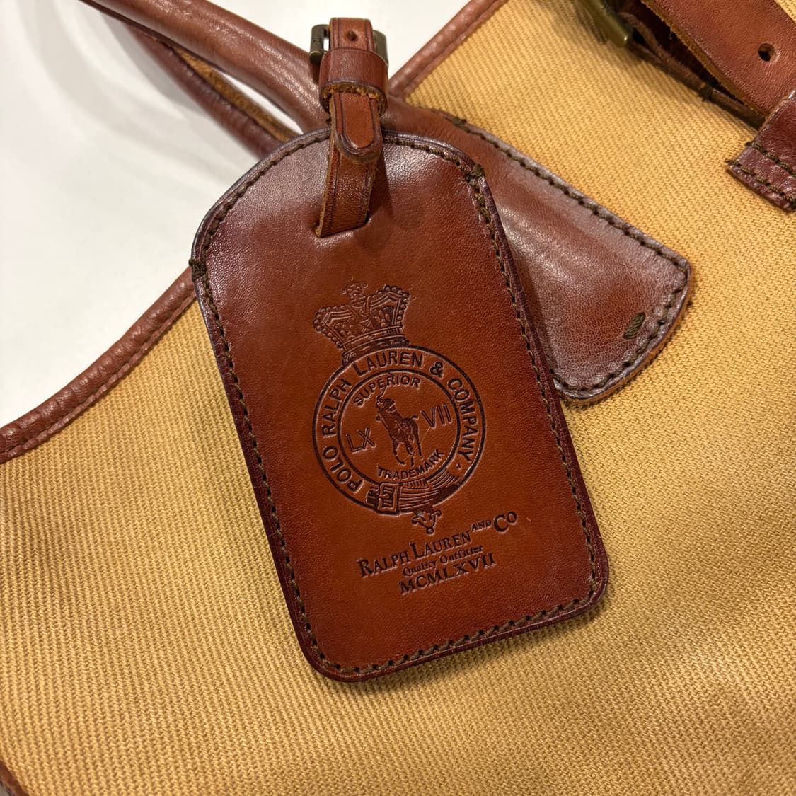 폴로 랄프로렌 캔버스 레더 토트백 상품이미지3