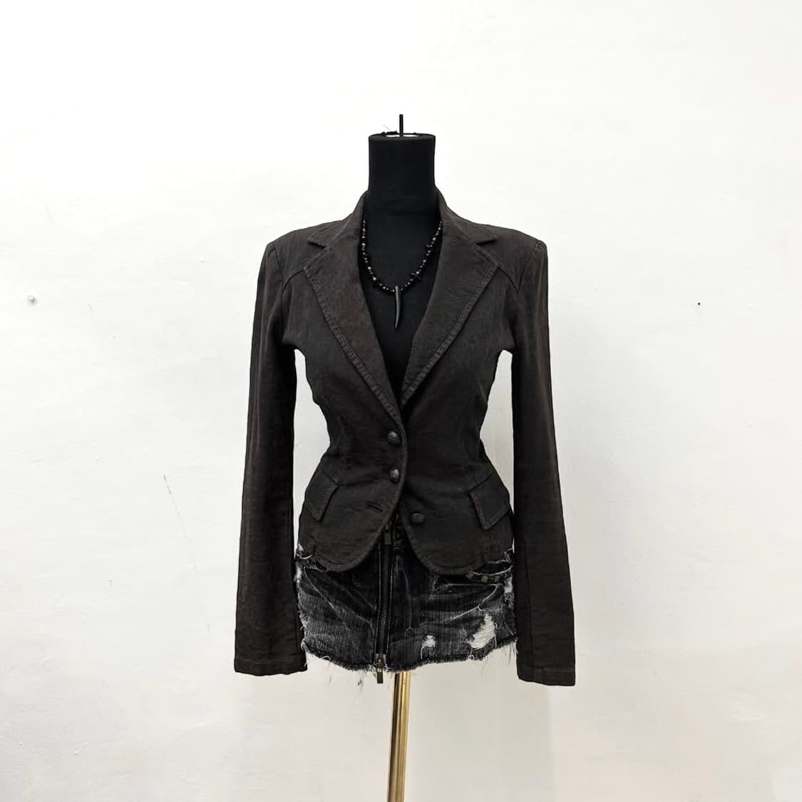 Deepbrown Paisley texture tailer jacket 상품이미지2