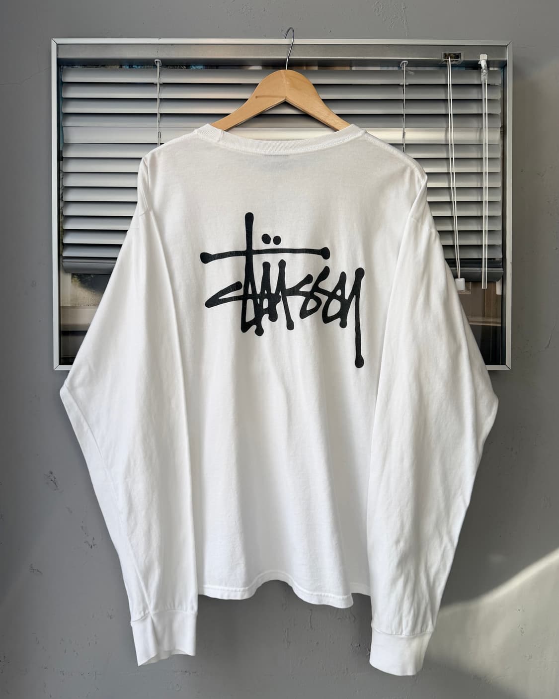 Stussy big stock white long sleeve 상품이미지6