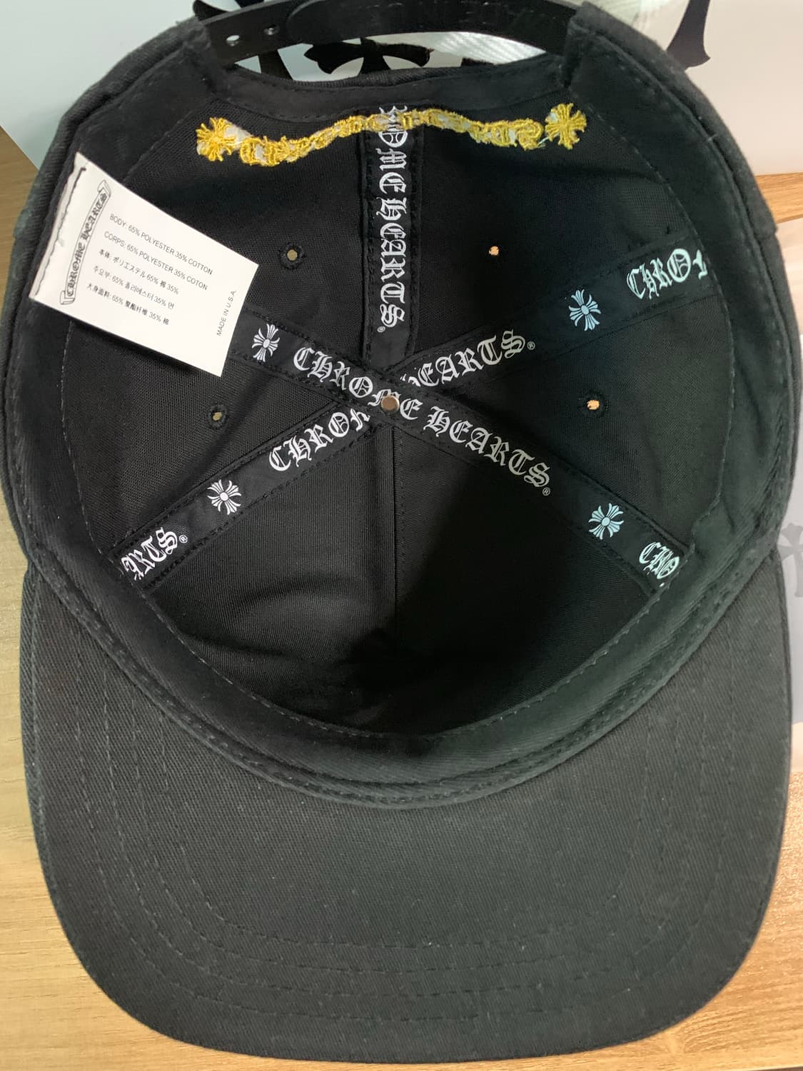 크롬하츠 CH 베이스볼 캡 블랙 옐로우 상품이미지4