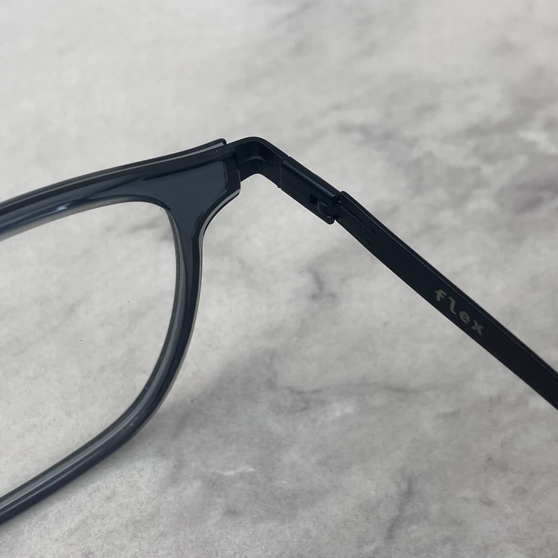 D01 경성 京城 FLEX21 그레이 웰링턴 콤비 뿔테 안경 상품이미지3