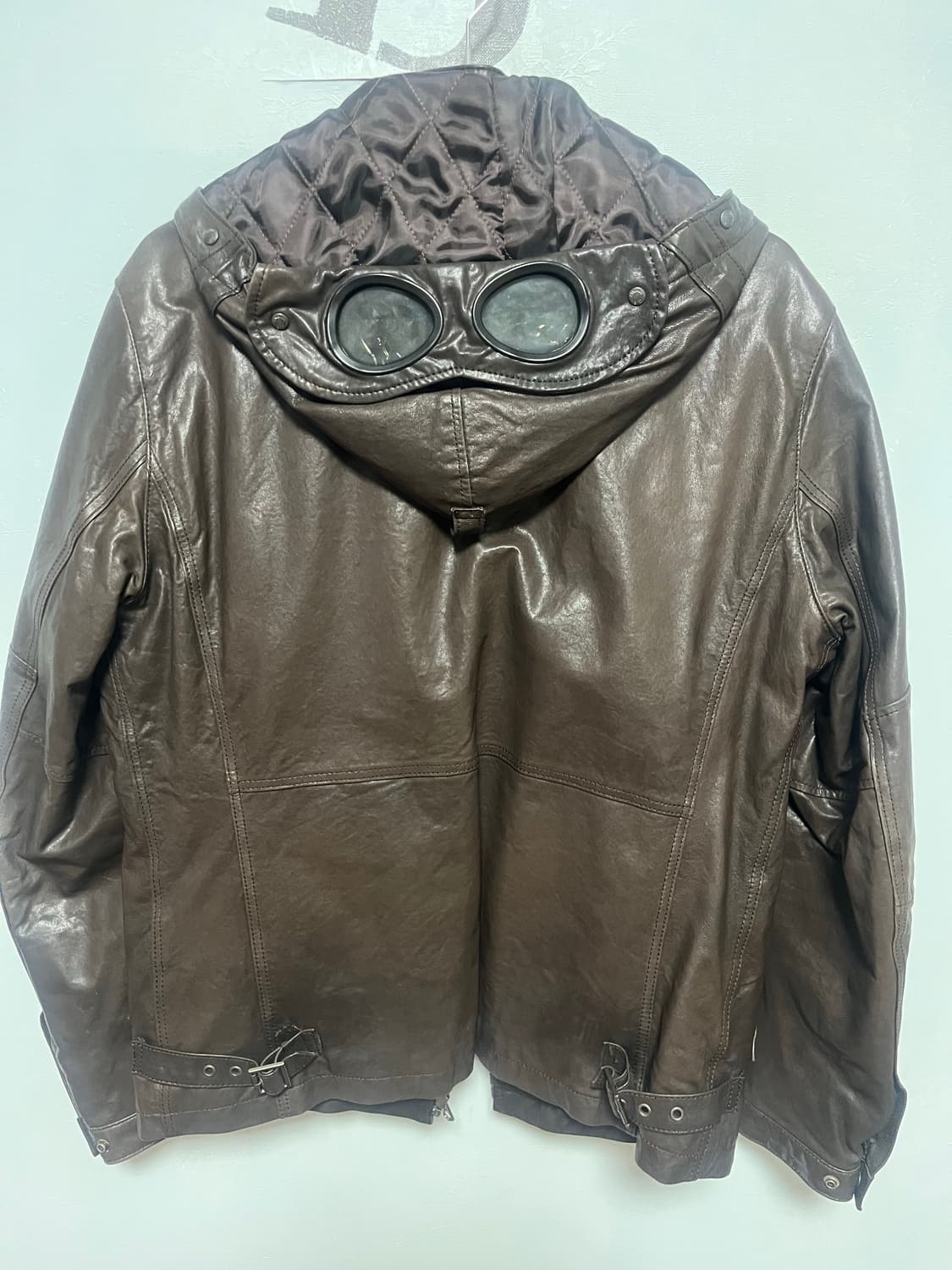 CP컴퍼니 브라운 고글가죽  자켓 상품이미지6