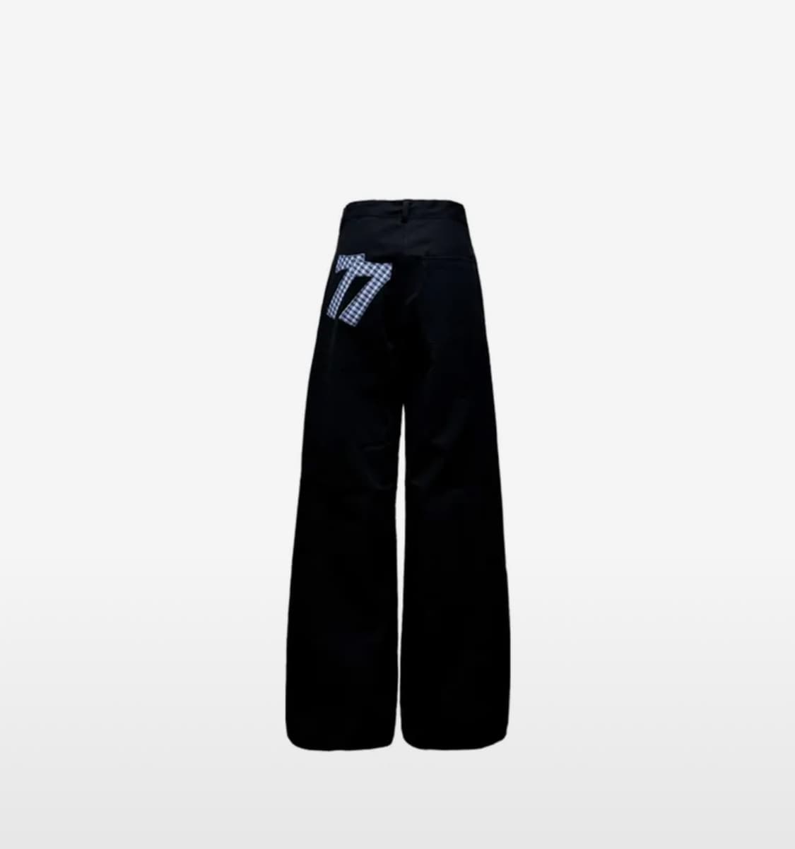 탄산마그네슘 77 아플리케 팬츠 블랙 상품이미지3