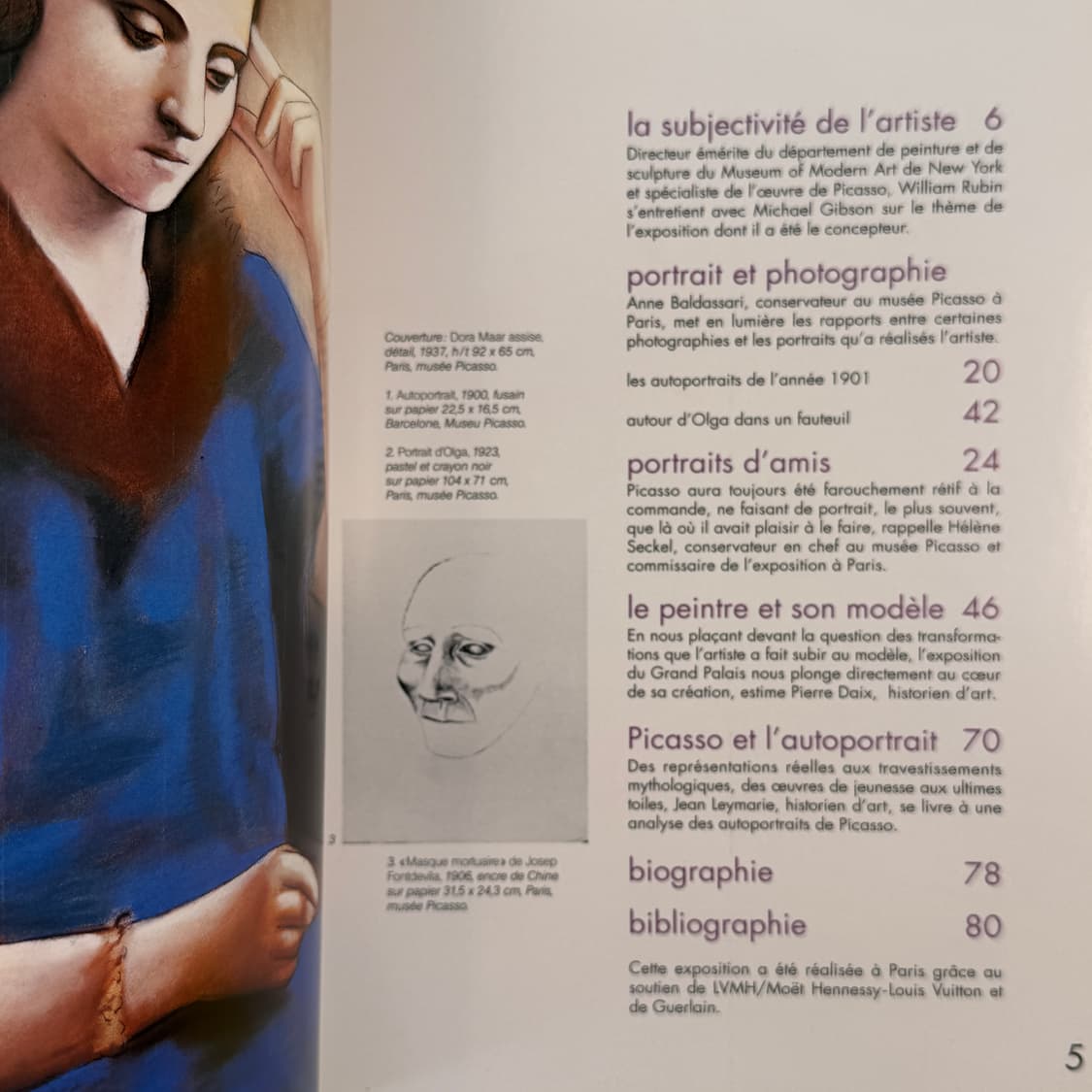 피카소 도록 PICASSO ET LE PORTRAIT 아트북 전시회 미술 상품이미지3
