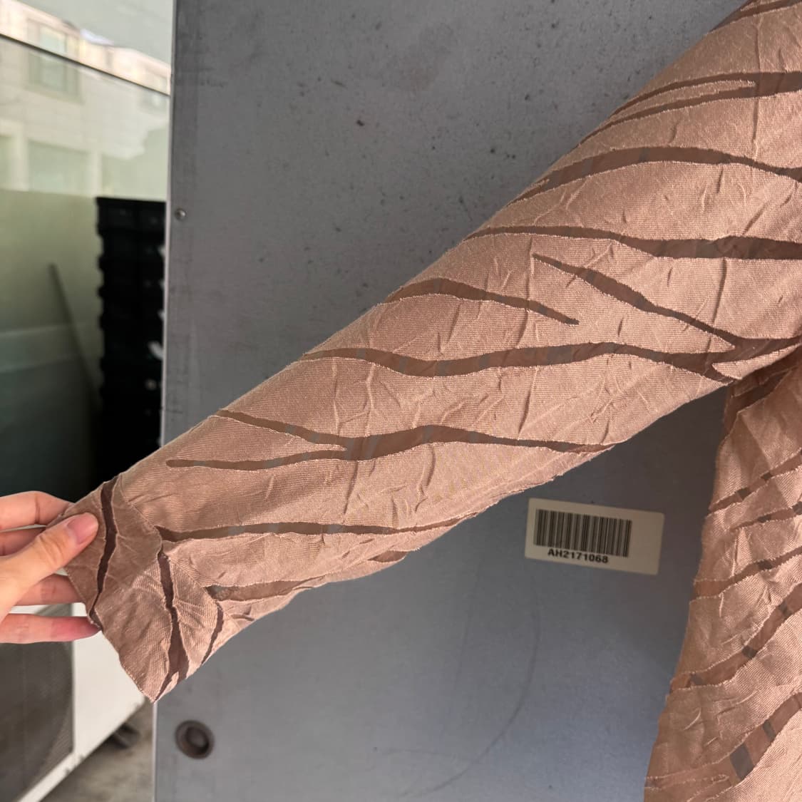 VTG JPN 우드 망사 패턴 셔츠 상품이미지5