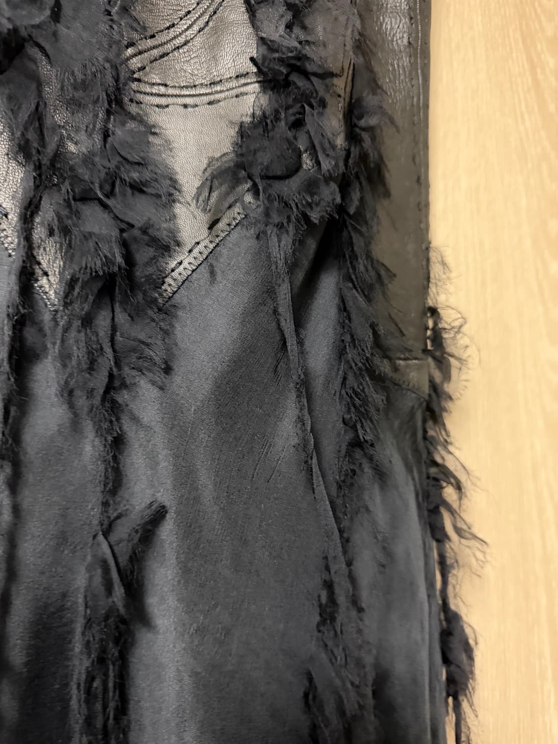 루비나 양가죽 롱스커트 상품이미지3