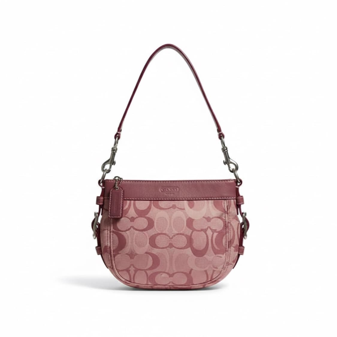 Coach 코치 시그니처 핑크 버건디 숄더백 상품이미지1