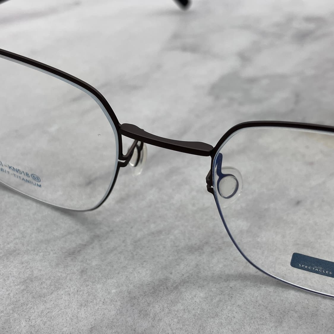 B93 블리스 Bliss 매트 실버 스퀘어 역산각 건메탈 안경 상품이미지5