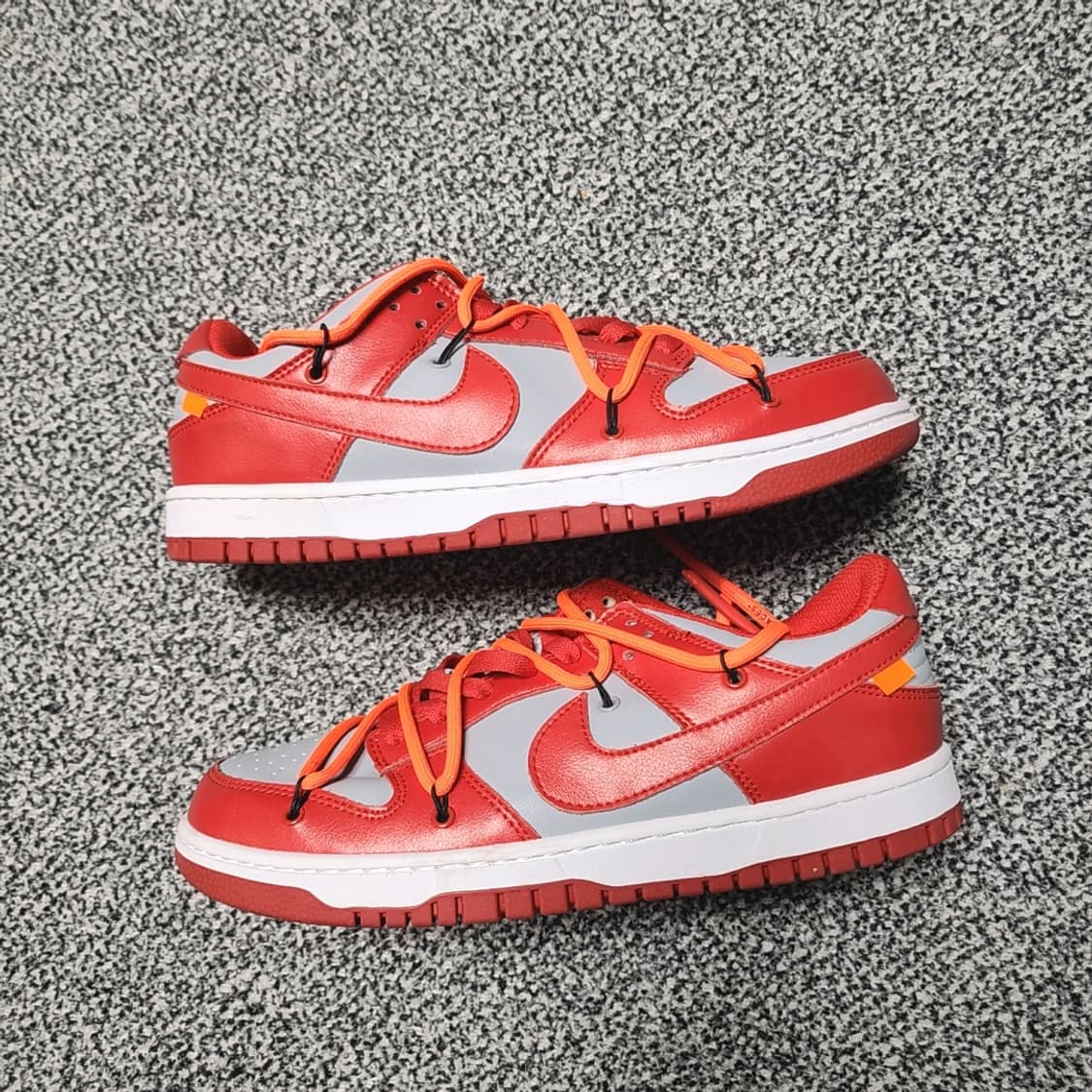 [260] 새상품 나이키 x 오프화이트 덩크 로우 유니버시티 레드 상품이미지4