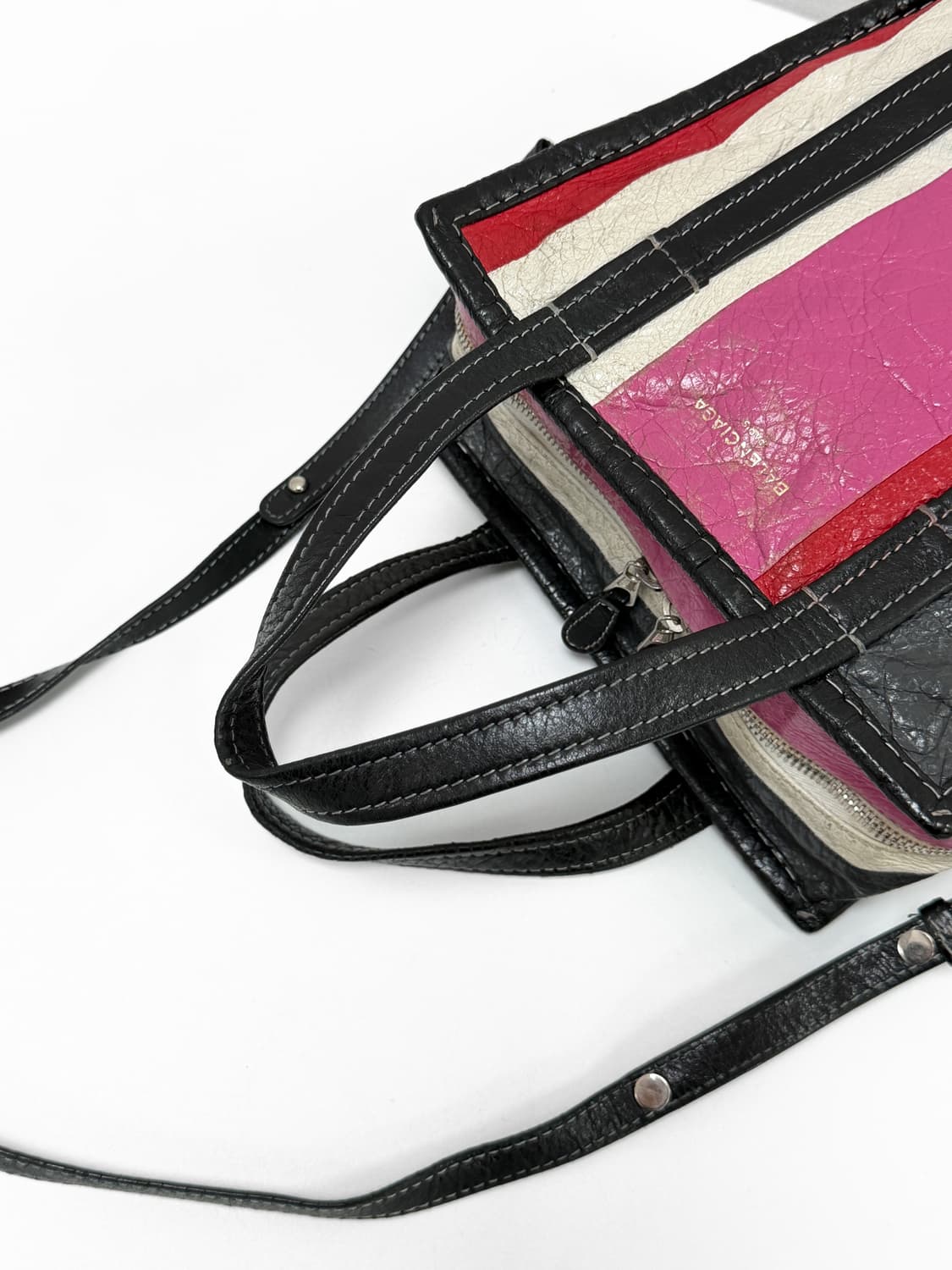 발렌시아가 스트라이프 바자 토트백  상품이미지6