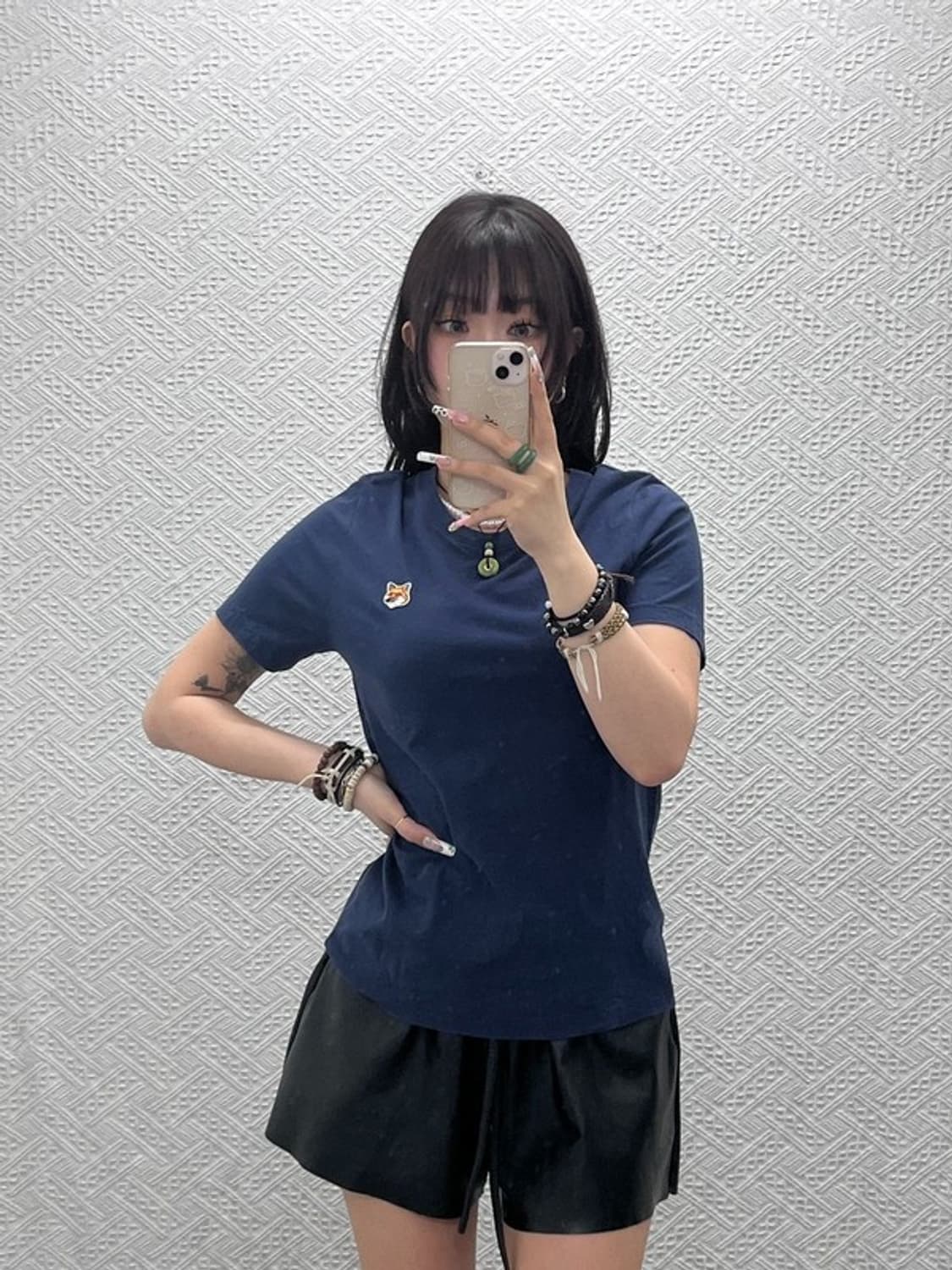 메종 키츠네 빈티지 캐주얼 싱글 폭스헤드 반팔티 S C11181 상품이미지1