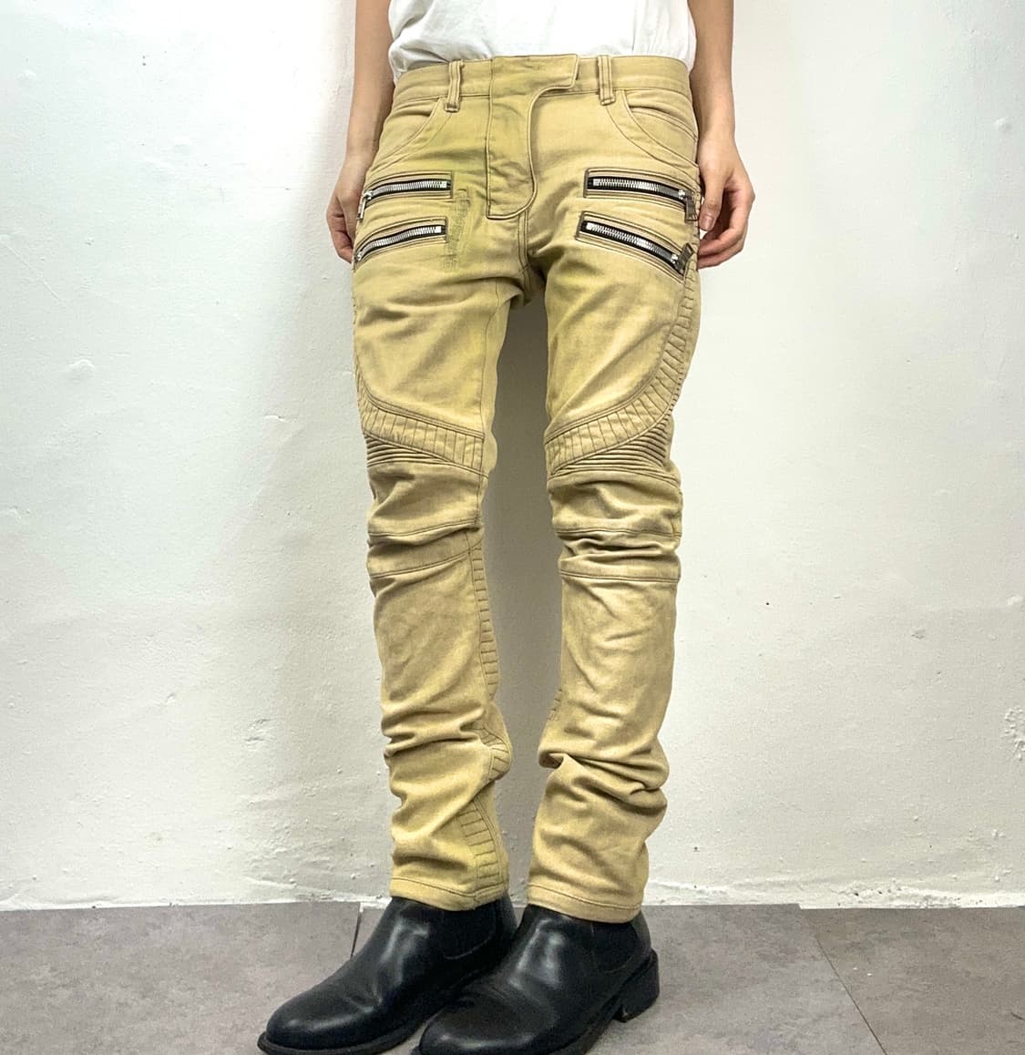 Balmain Multi Zip Biker Denim Pants 상품이미지1