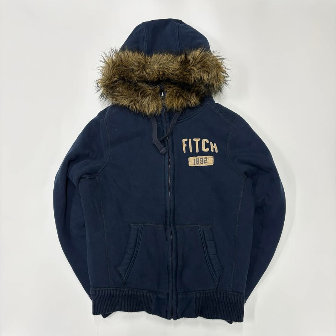 아베크롬비 y2k 울프죠 퍼 자켓 대장급 후드집업 희귀져지(L) 상품이미지2