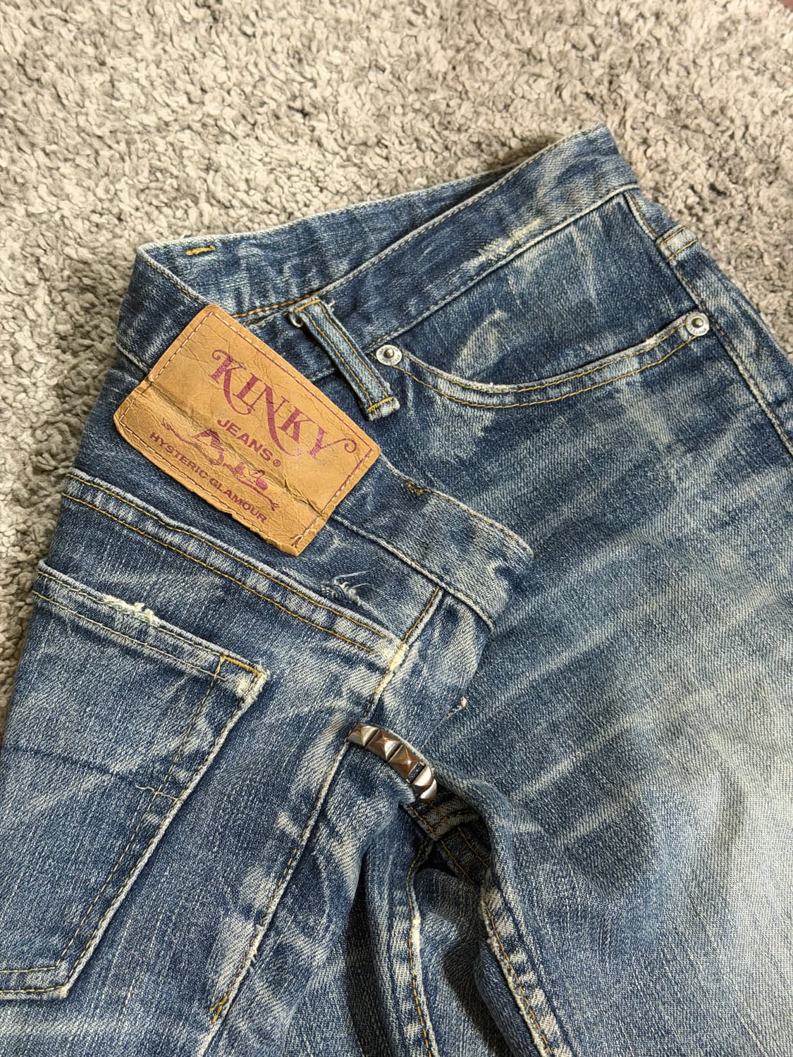 히스테릭글래머 스터드 로우라이즈 데님 상품이미지1