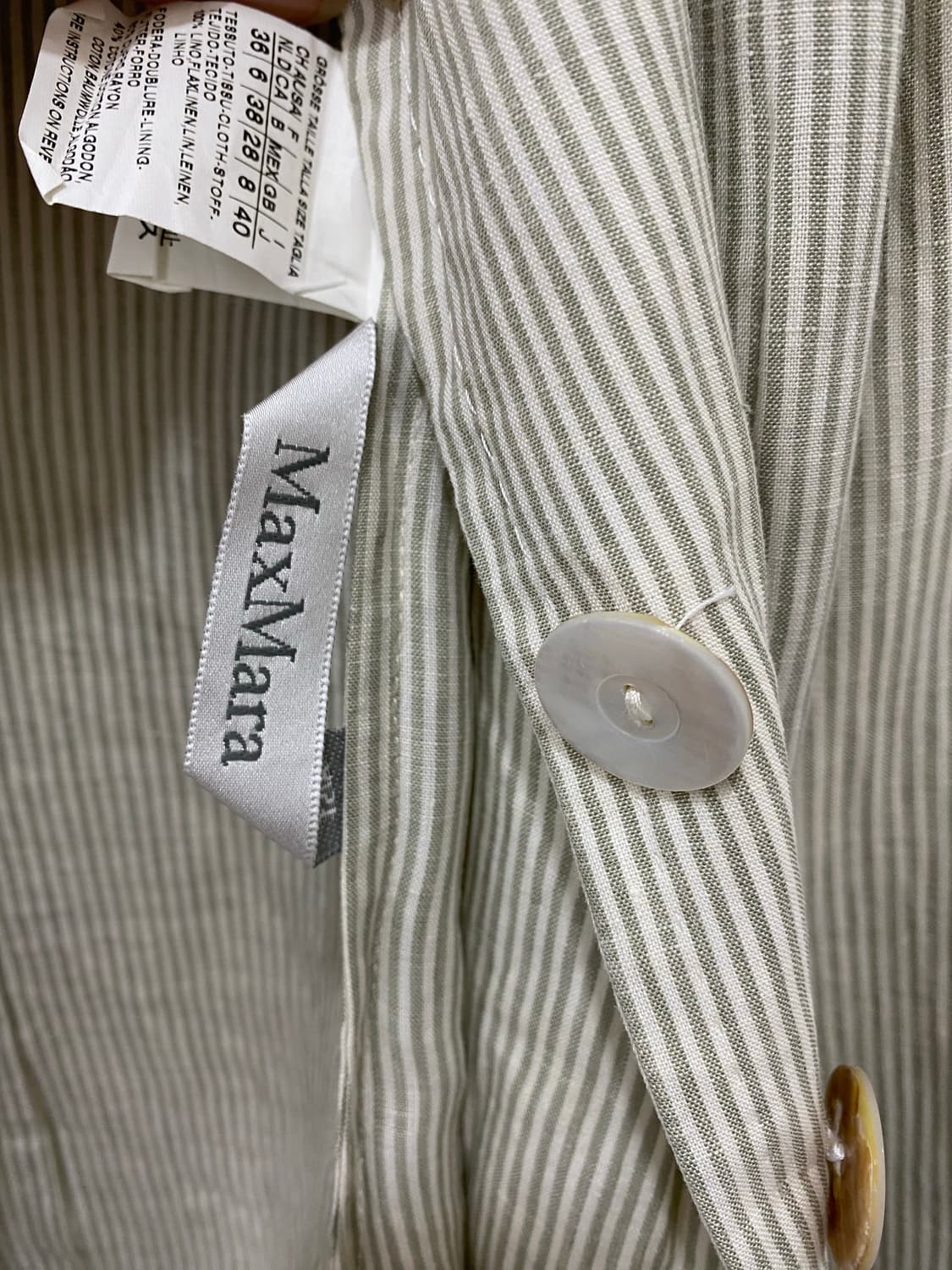 MaxMara 스트라이프 린넨자켓 상품이미지3