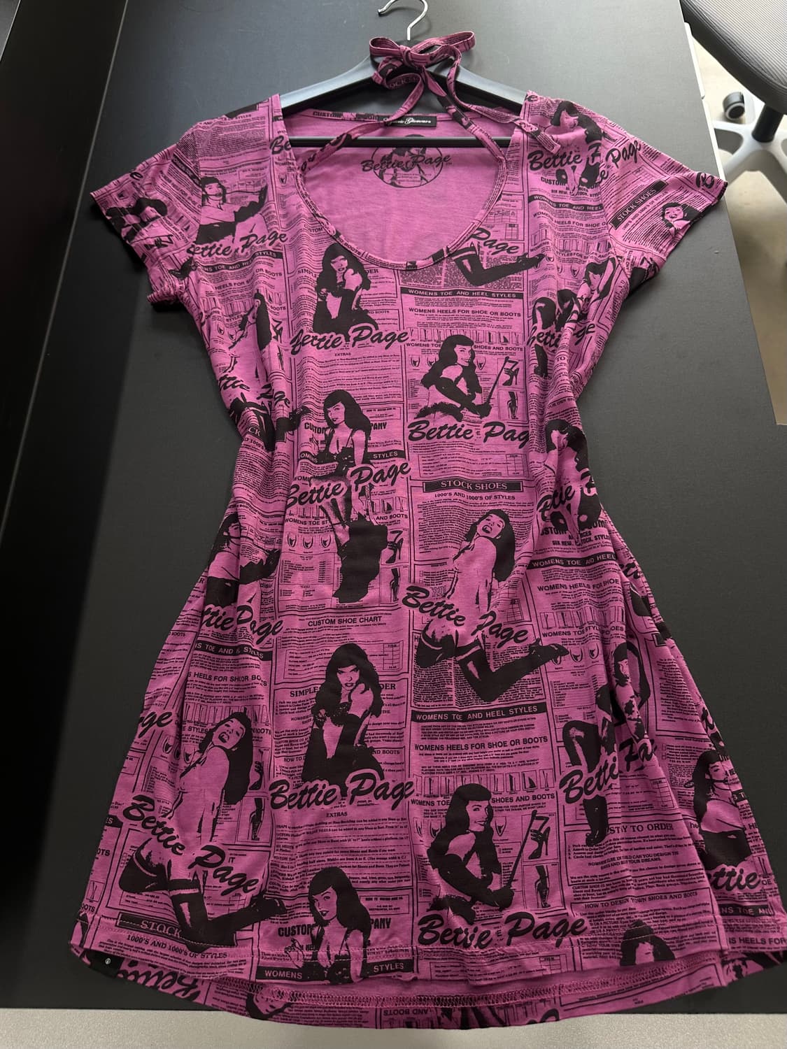 히스테릭글래머 아카이브 히스걸 Bettie Page 뉴스레터 홀터넥 반팔 상품이미지5