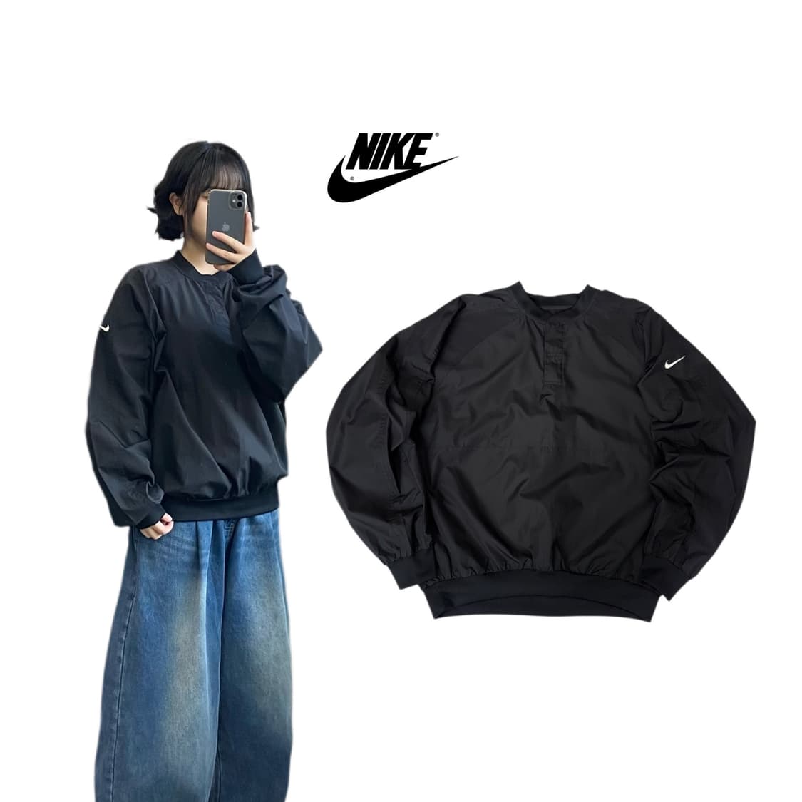 나이키 00s 스우시 올드스쿨 웜업 바람막이 상품이미지1