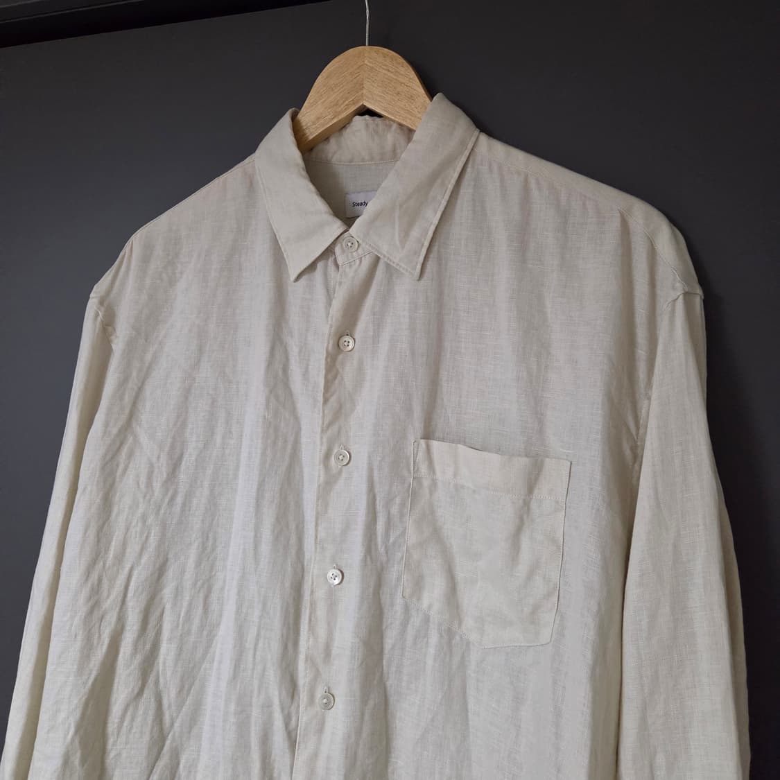 [2] 스테디에브리웨어 릴렉스드 린넨셔츠 에크루 / 리넨 상품이미지3