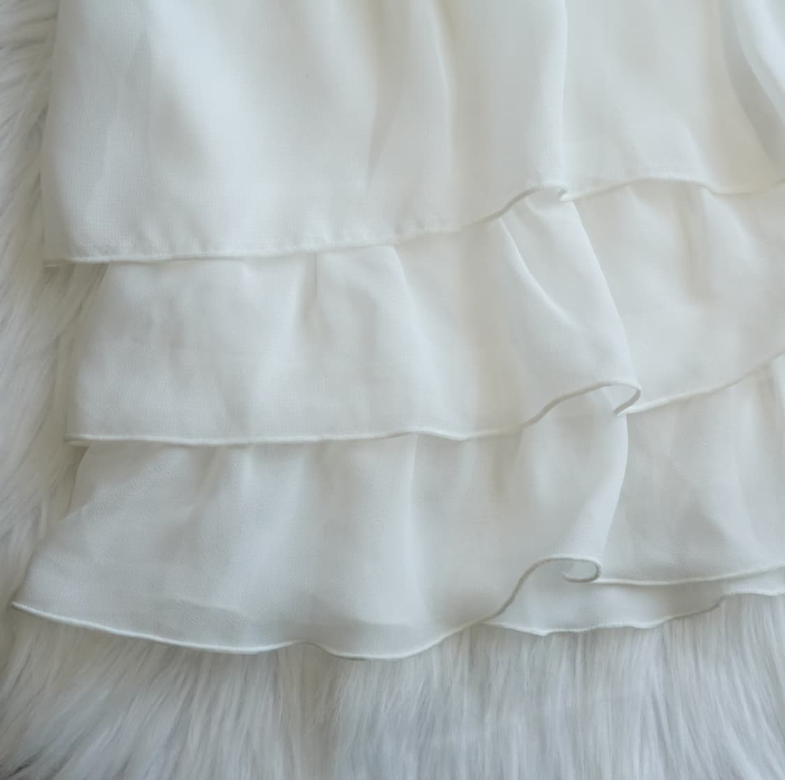 화이트 캉캉 프릴 밴딩 스커트 1886 상품이미지4