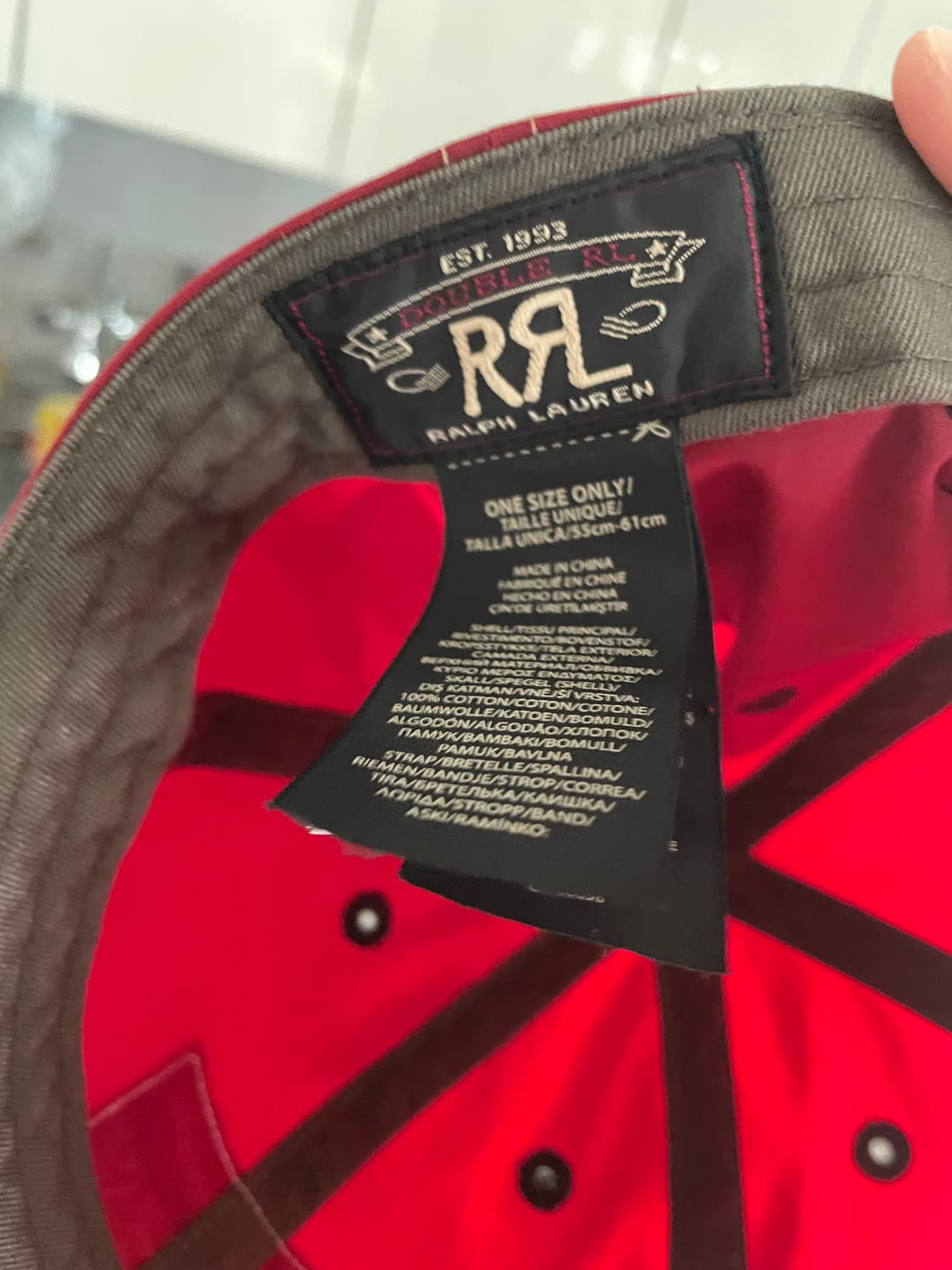RRL 코듀로이 빌 오일클로스 볼캡 상품이미지3