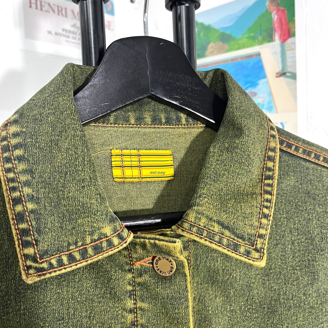 소매 디테일 핀턱 워싱 데님 자켓 상품이미지7