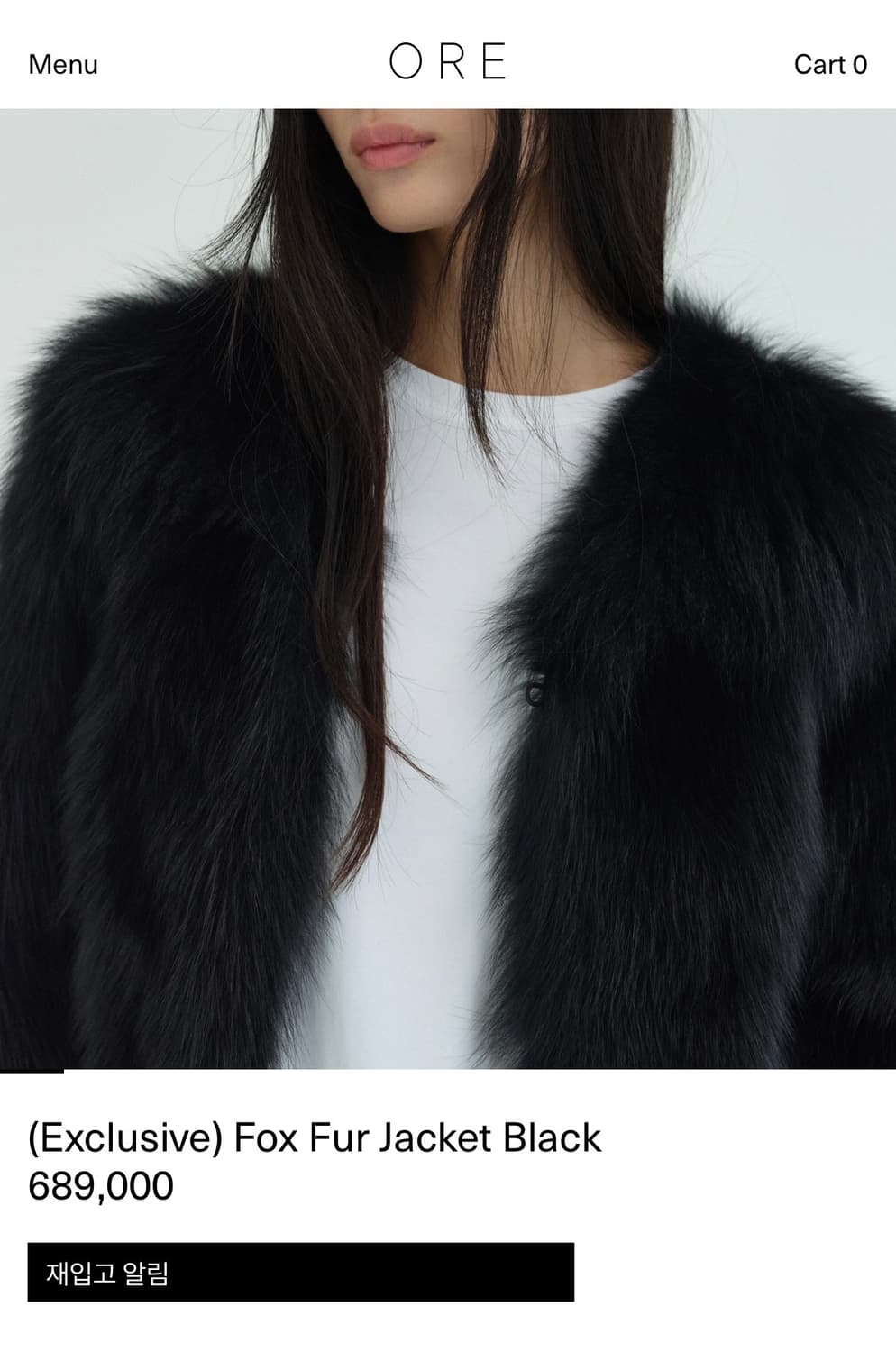 Ore Fox Fur Jacket Black 새상품 판매합니다 상품이미지2