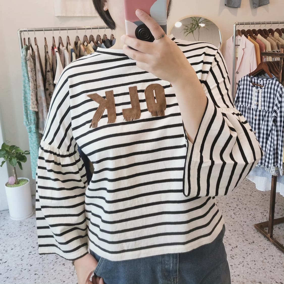 Folk 프릴 8부 소매 티셔츠 상품이미지9