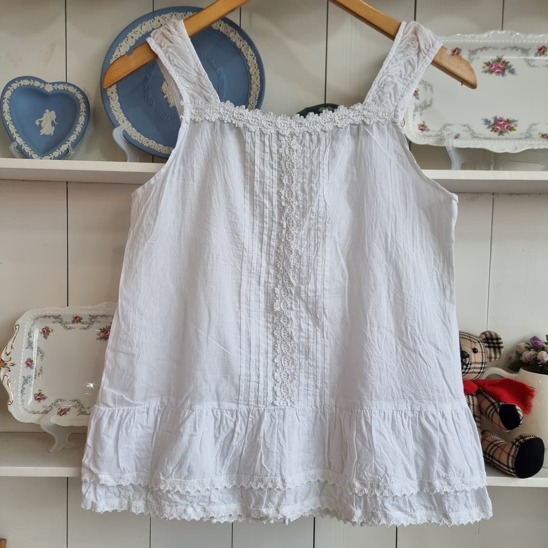 코튼레이스 나시 블라우스 화이트 상품이미지6