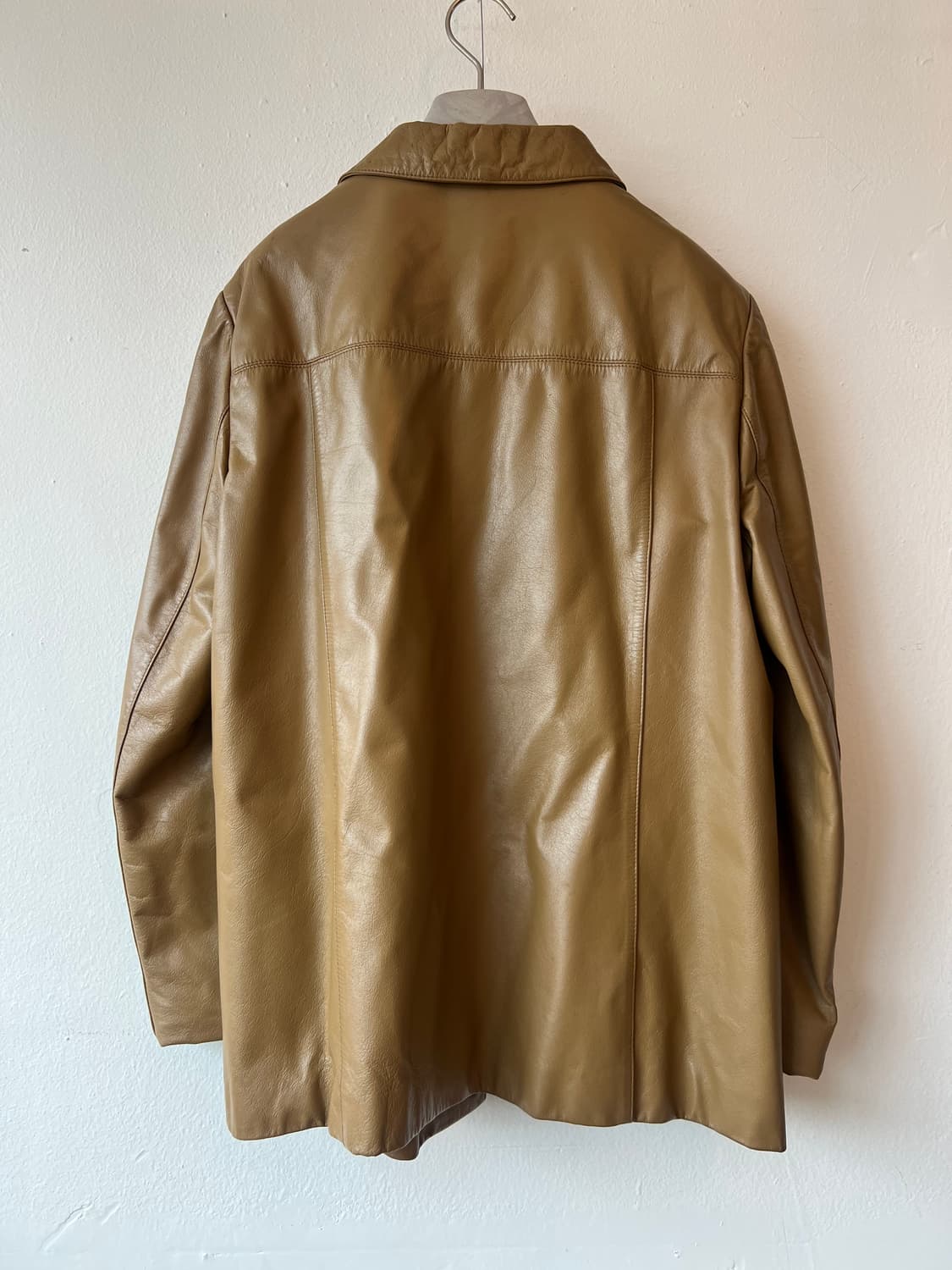 First Avenue de base 여성 카멜베이지 가죽자켓 싱글자켓 상품이미지3