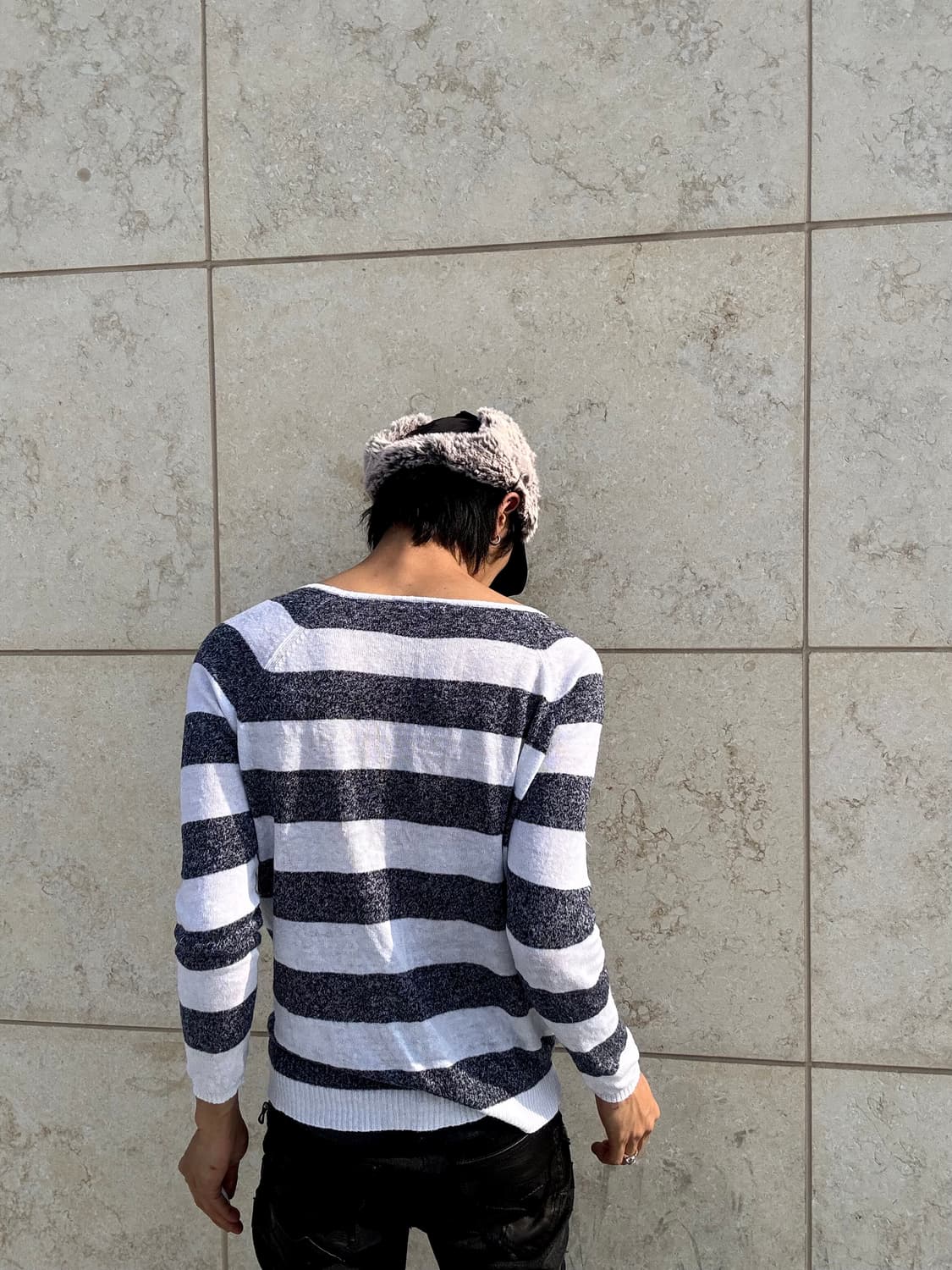 “Vintage”V-Neck Stripe Sleeve 상품이미지3