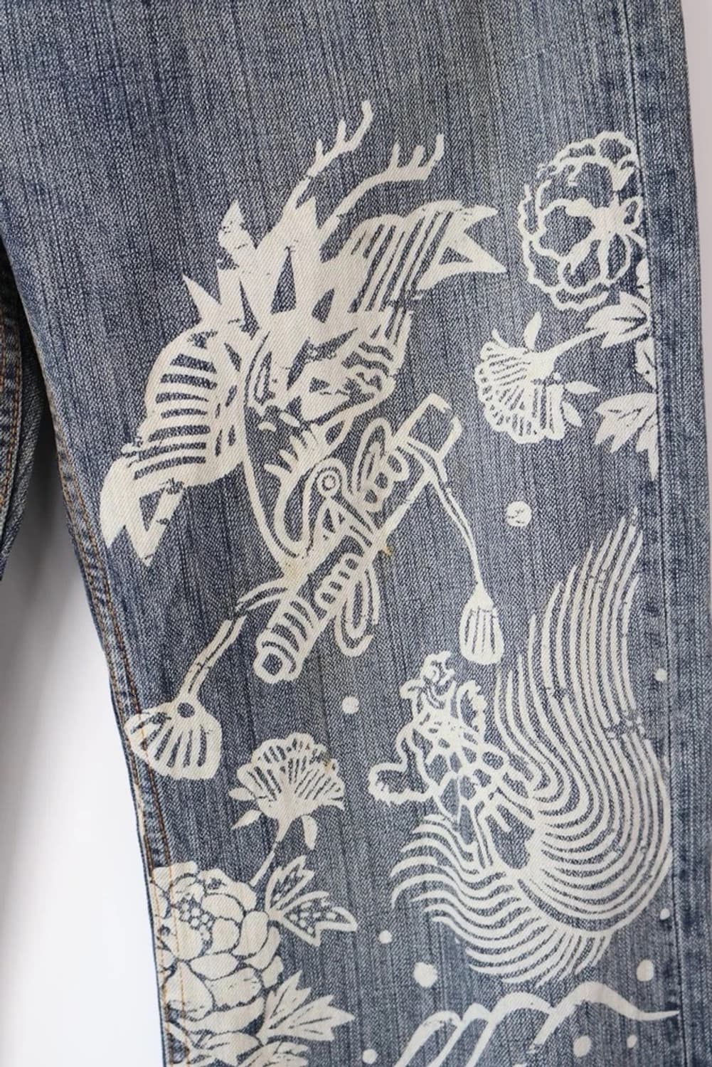 JPN Oriental Graphic Print Denim Pants 상품이미지8