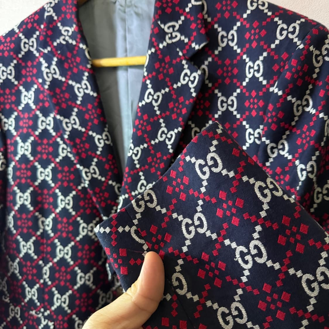 구찌 GG 다이아몬드 패턴 블레이저 48 (남성 95-100) 상품이미지3